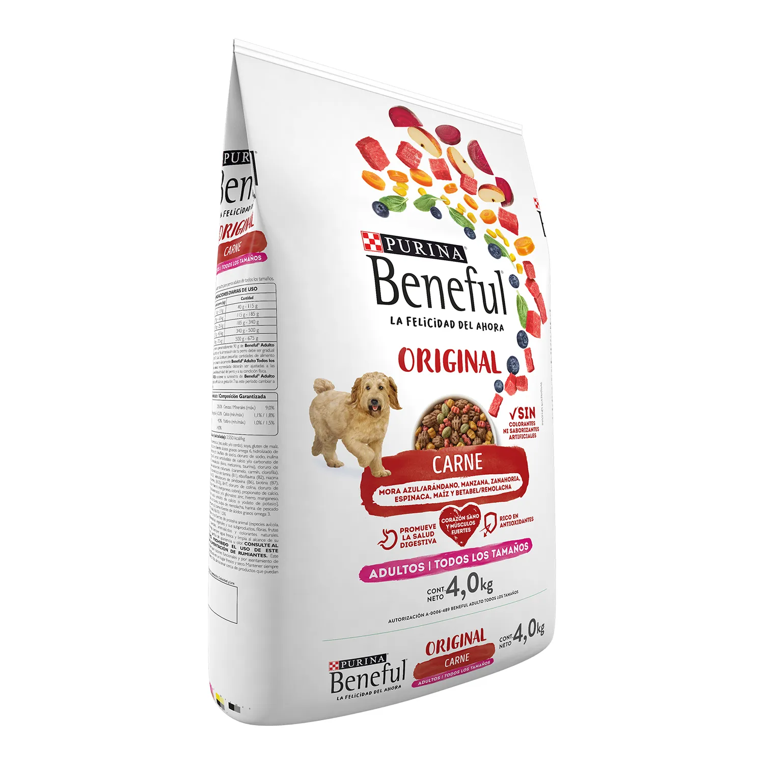 Alimento Seco Perro  Adulto Carne Purina Beneful Bolsa 4 Kg