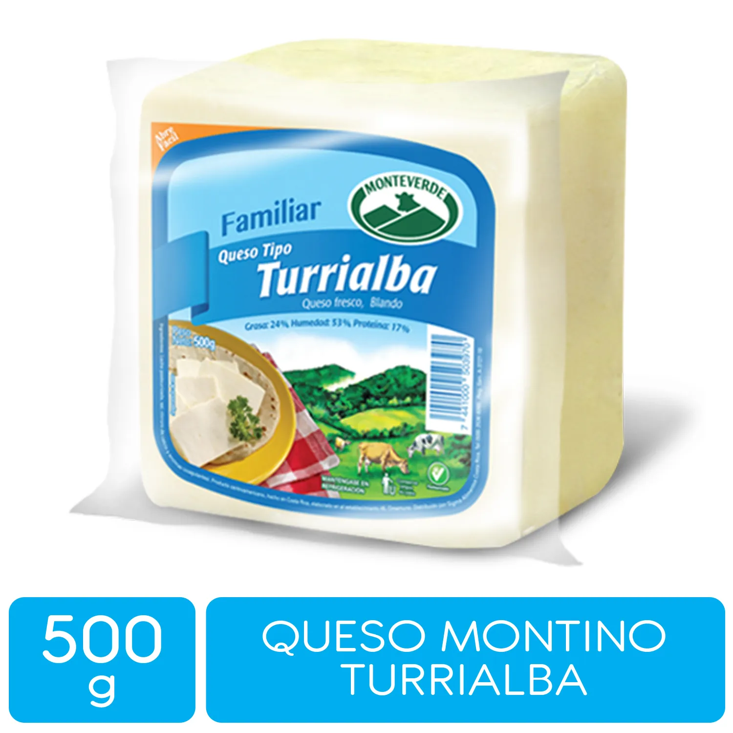 Queso Fresco Monteverde Paquete 500 G