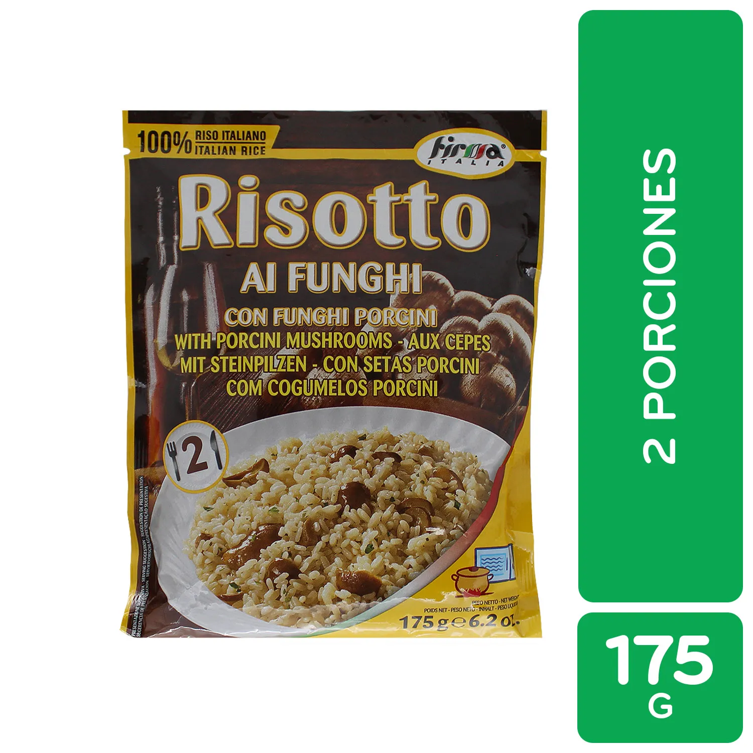 Arroz Preparado Risotto Hongos Firma Italia Paquete 175 G