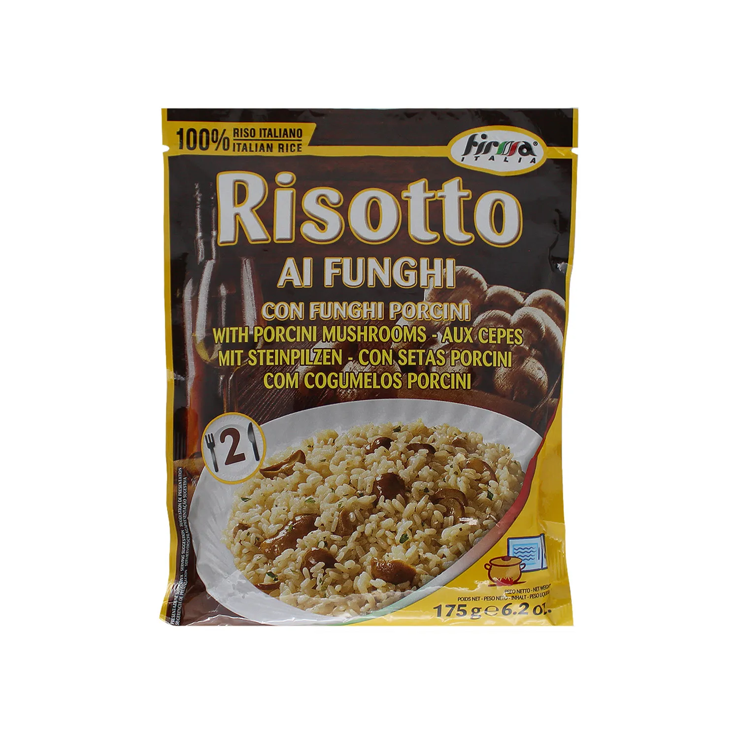 Arroz Preparado Risotto Hongos Firma Italia Paquete 175 G