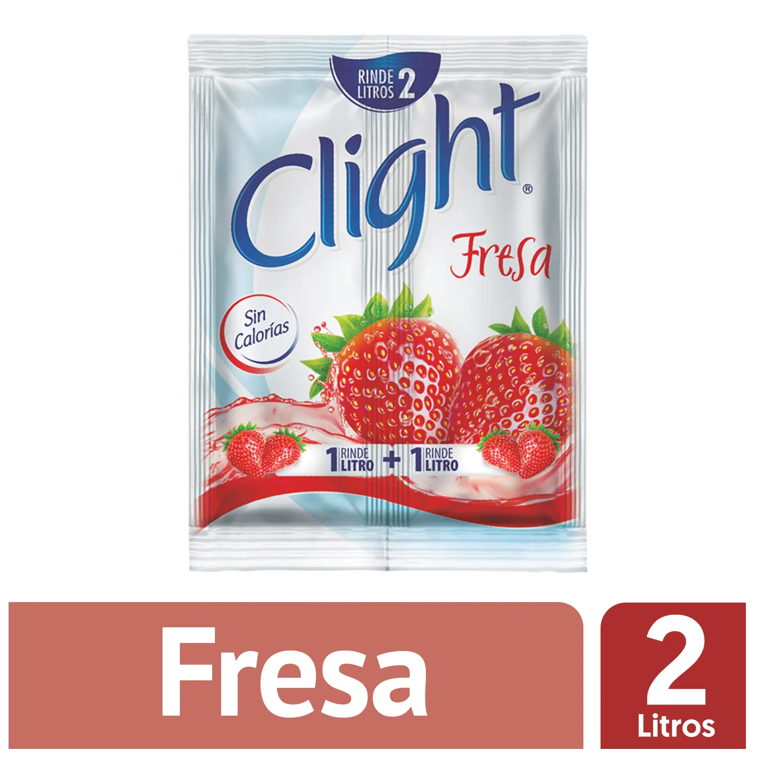 Bebida En Polvo Clight  Sin Calorías Sabor Fresa Sobre 14g