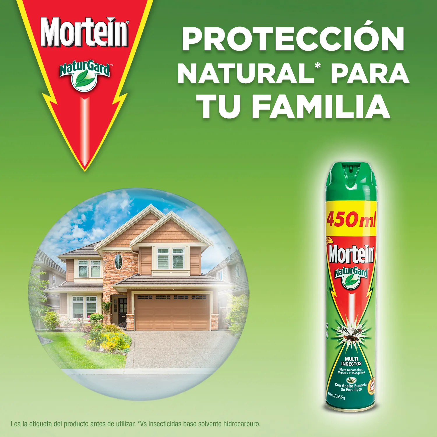 Insecticida Aerosol Multinsecto Eucalipto Casa Mortein Lata 450 Ml