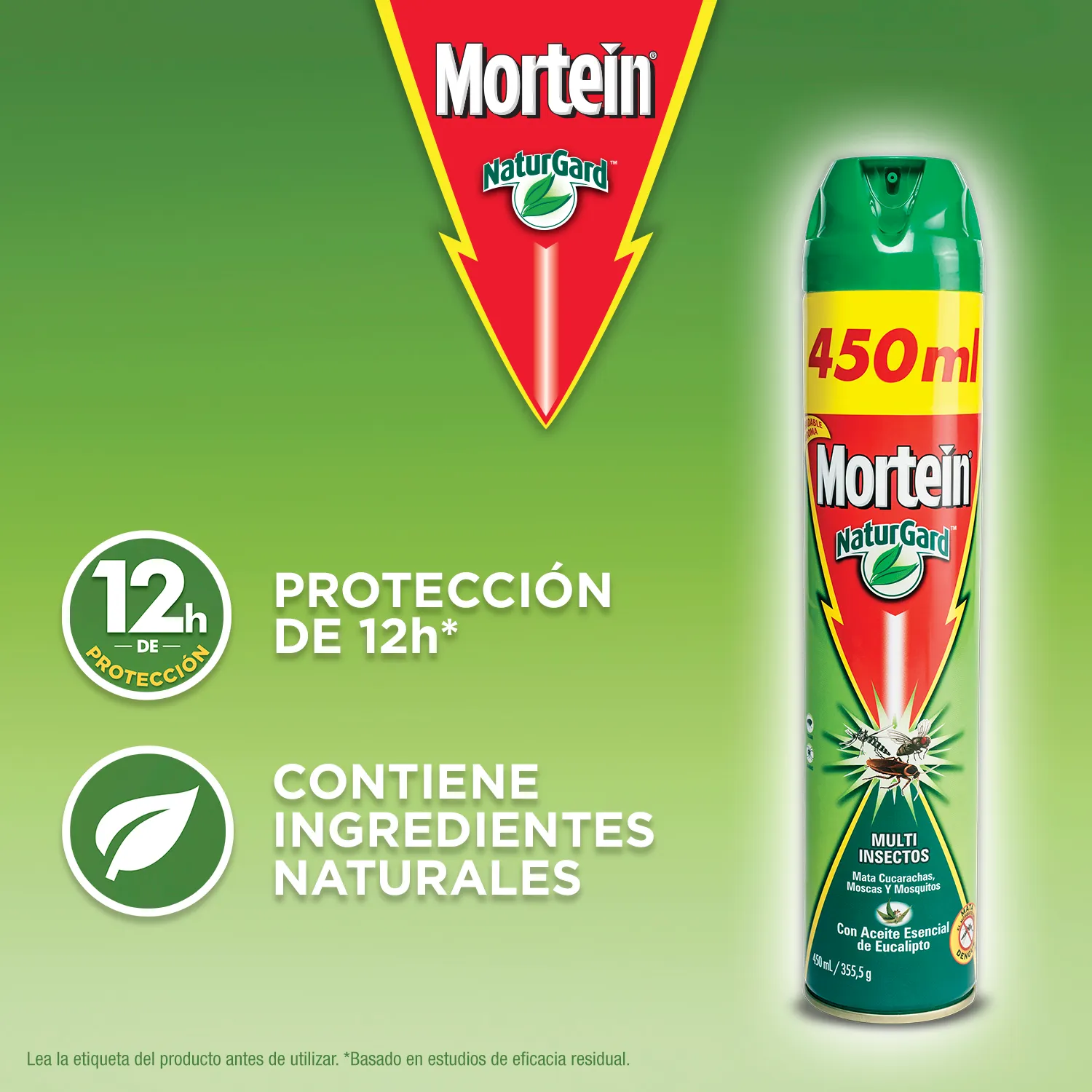 Insecticida Aerosol Multinsecto Eucalipto Casa Mortein Lata 450 Ml