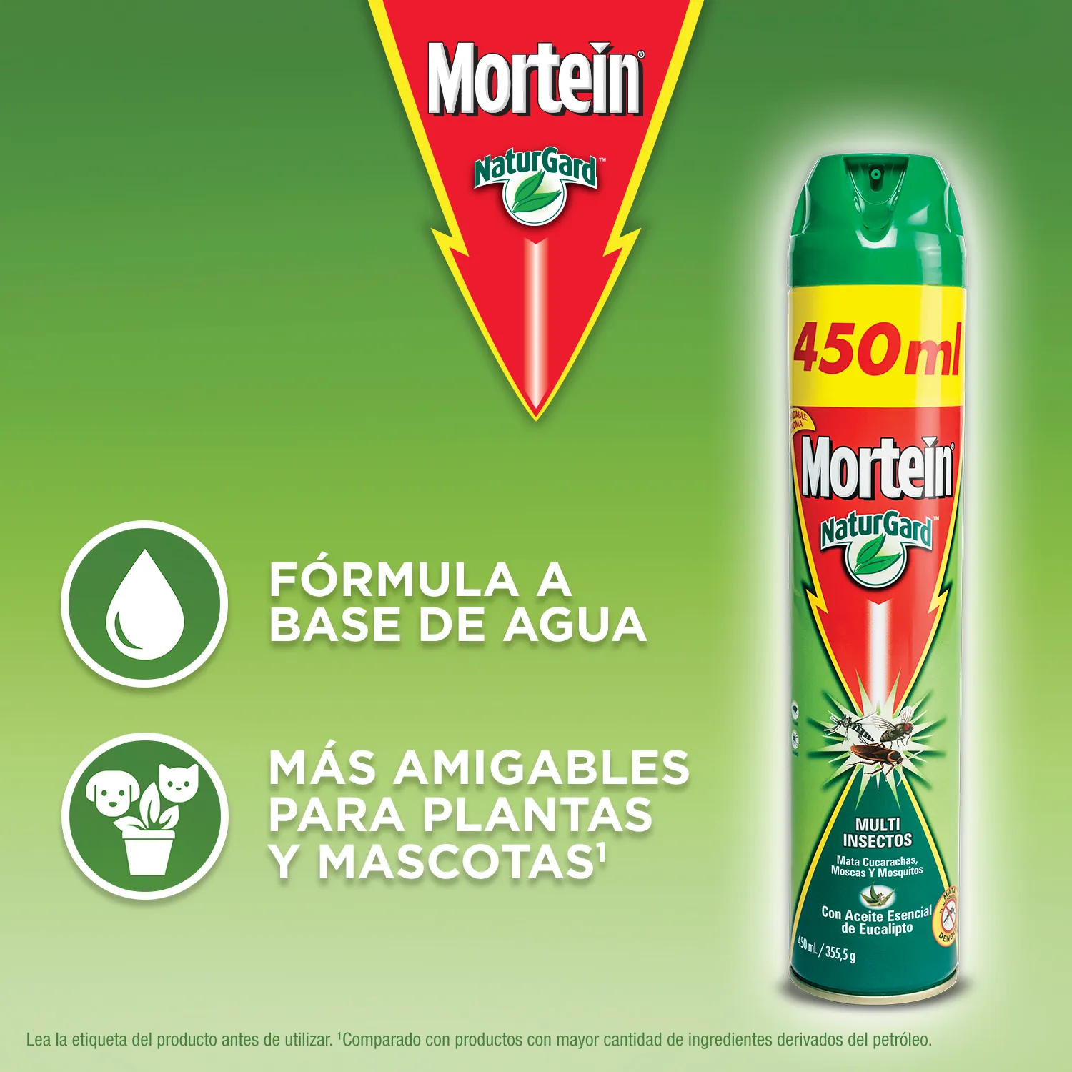 Insecticida Aerosol Multinsecto Eucalipto Casa Mortein Lata 450 Ml