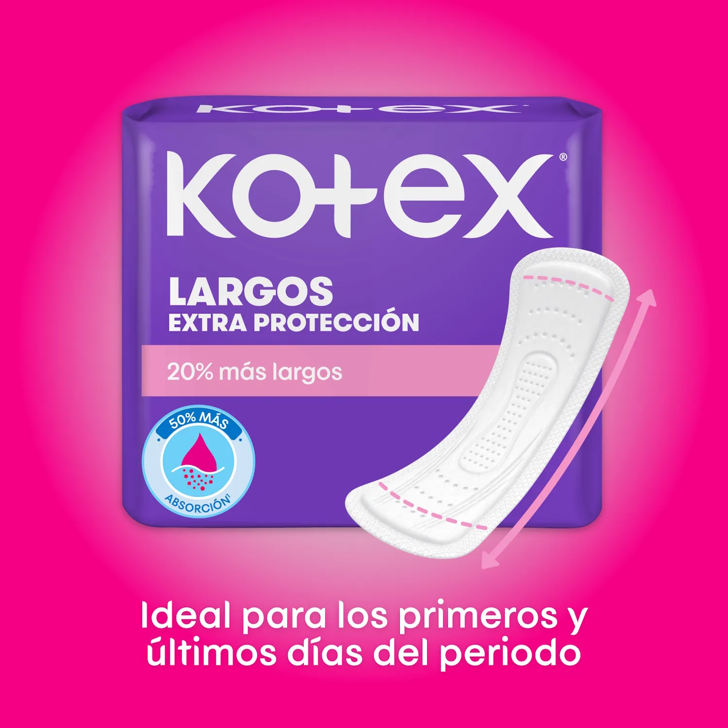 Protectores Diarios Kotex Largos 100u