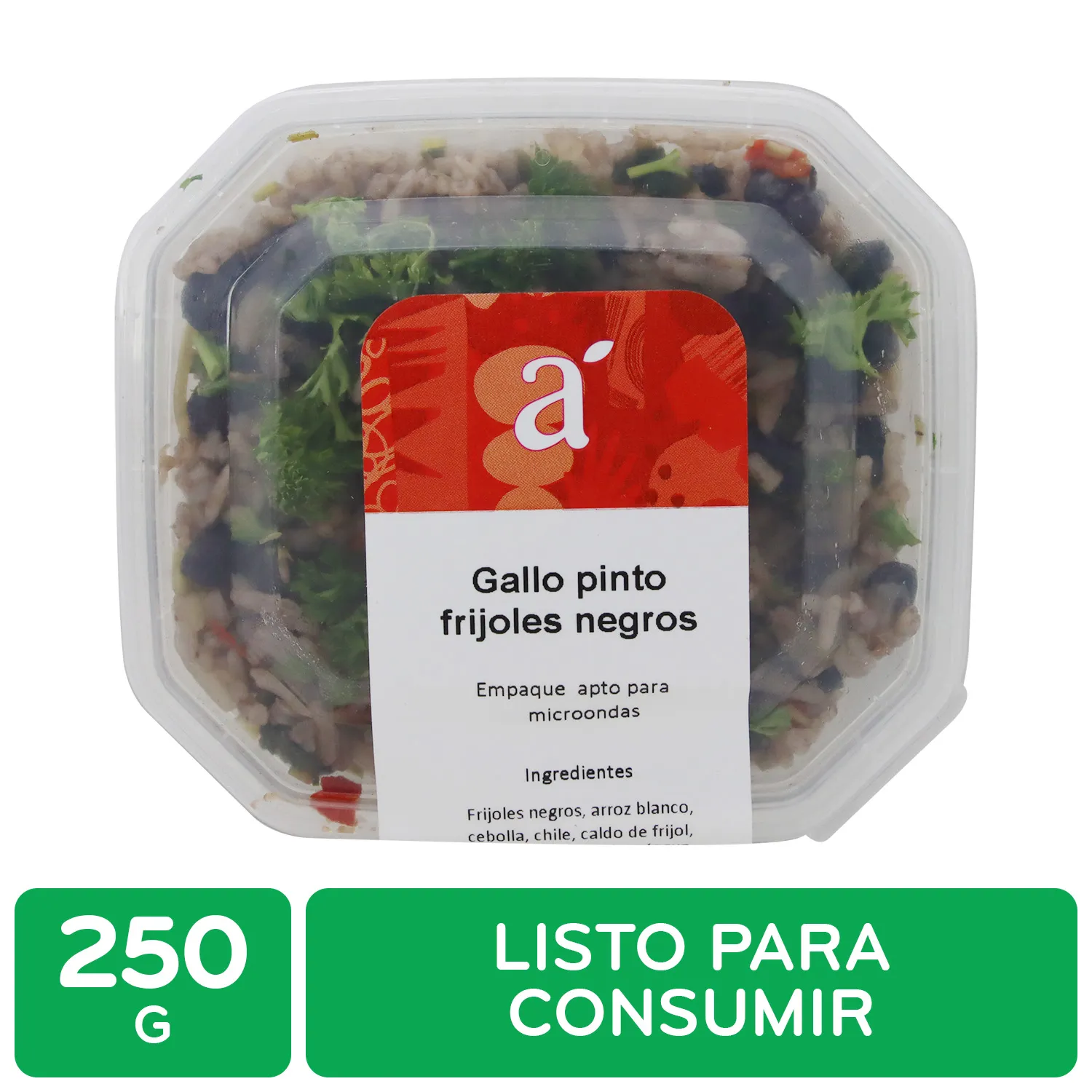 Gallo Pinto Frijol Negro Auto Mercado Unidad 250 G