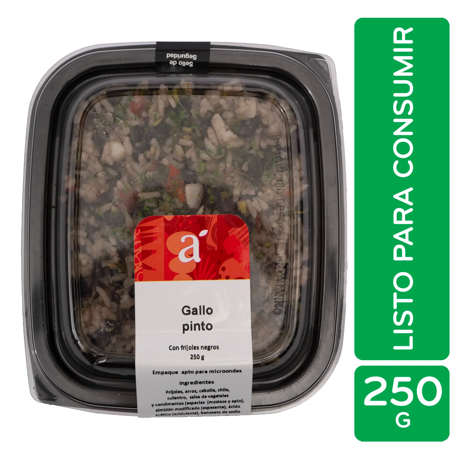 Gallo Pinto Frijol Negro Auto Mercado Unidad 250 G