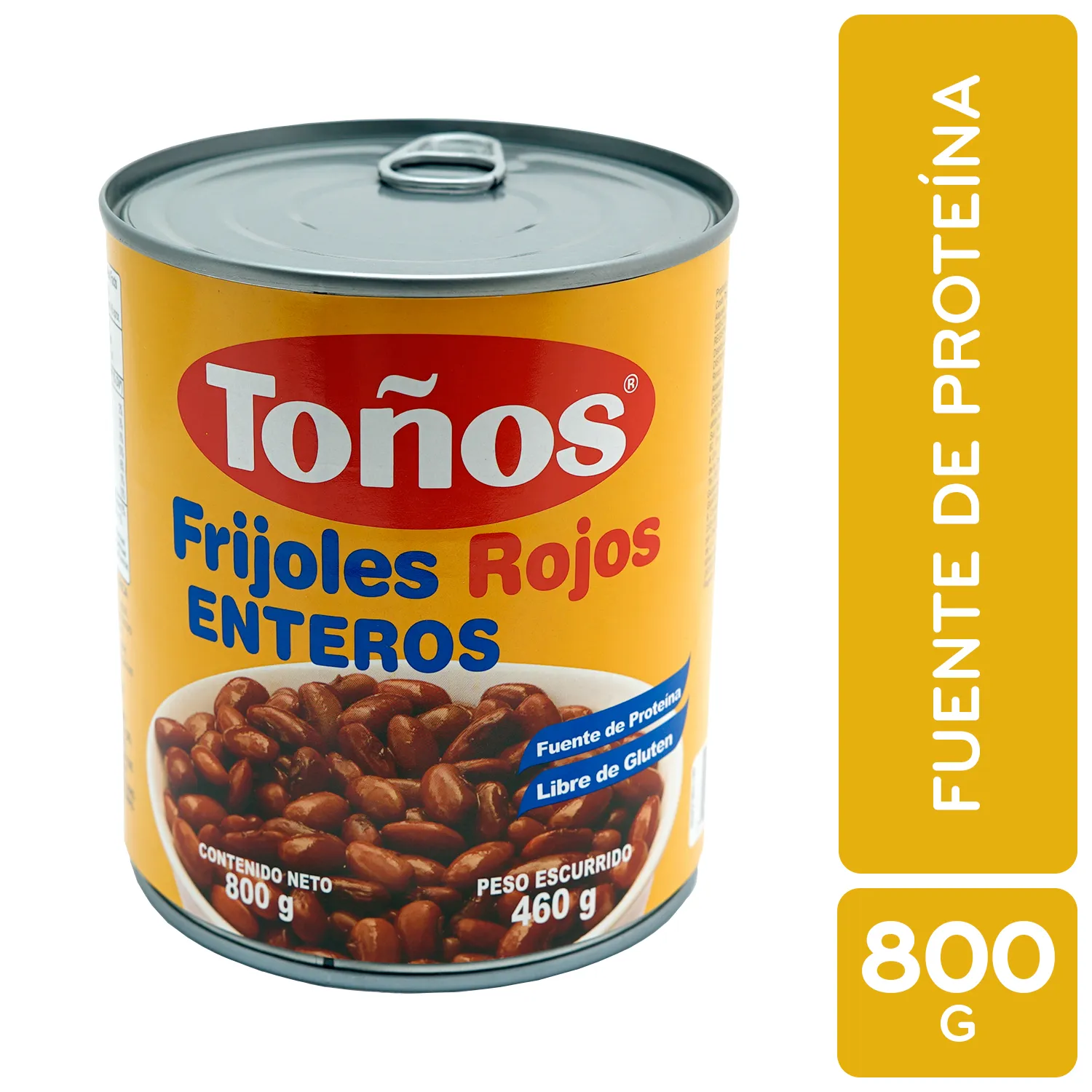 Frijol Preparado Rojo Tonos Lata 800 G