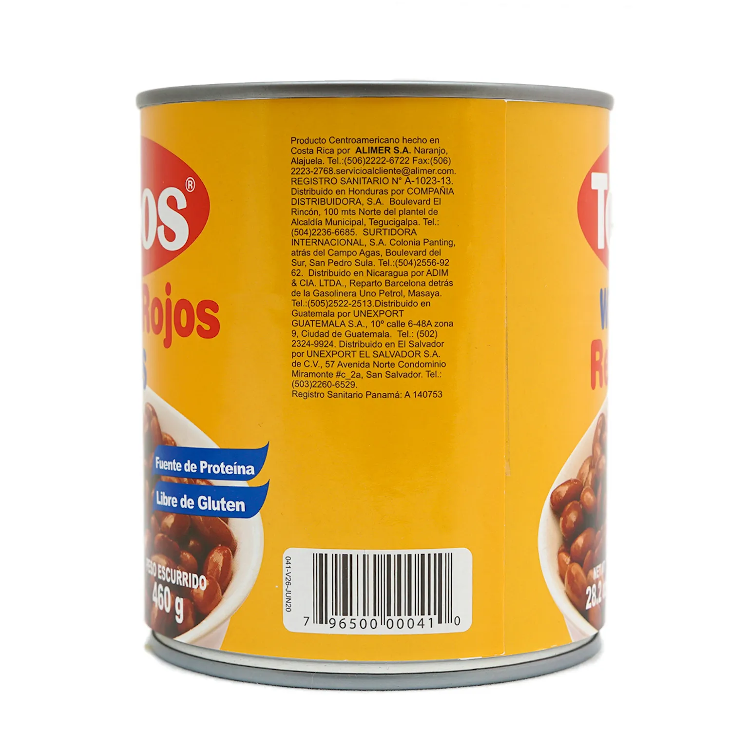 Frijol Preparado Rojo Tonos Lata 800 G