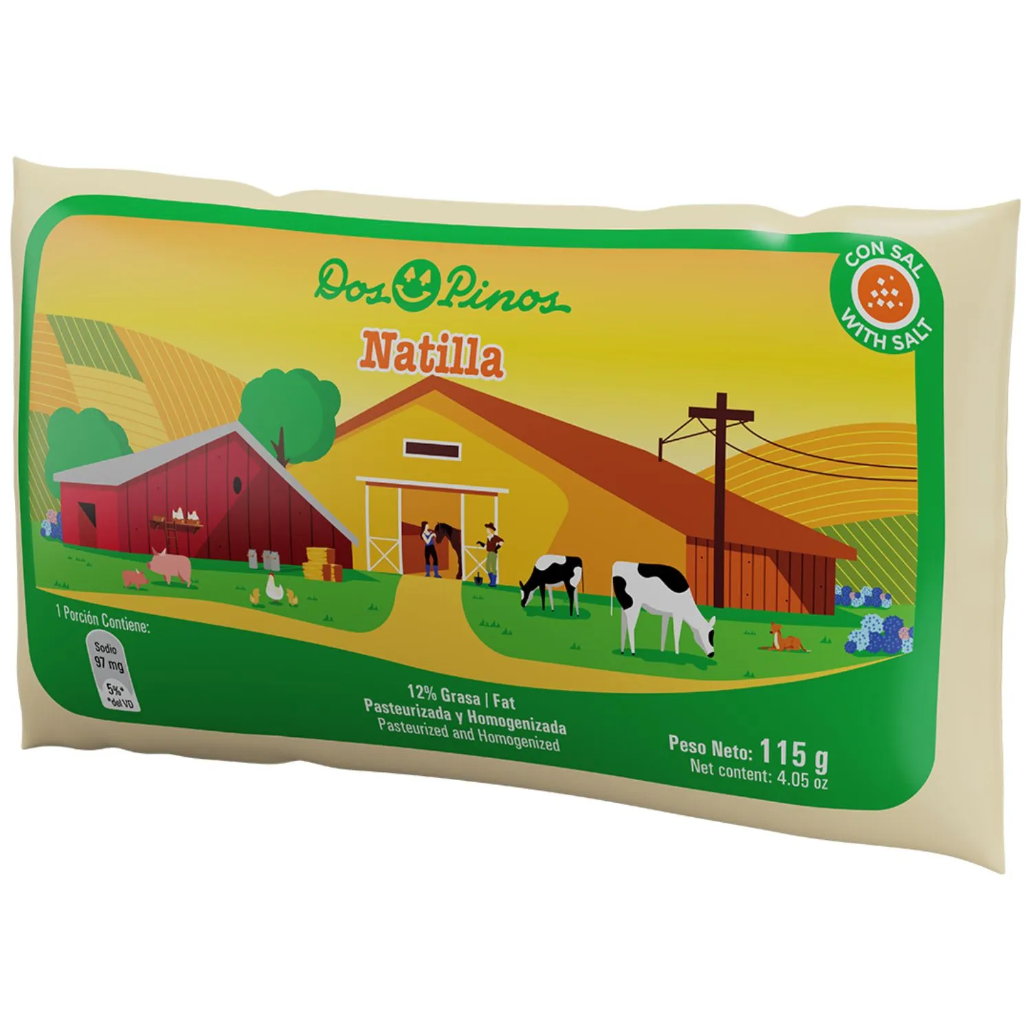 Natilla Con Sal Dos Pinos Paquete 115 G