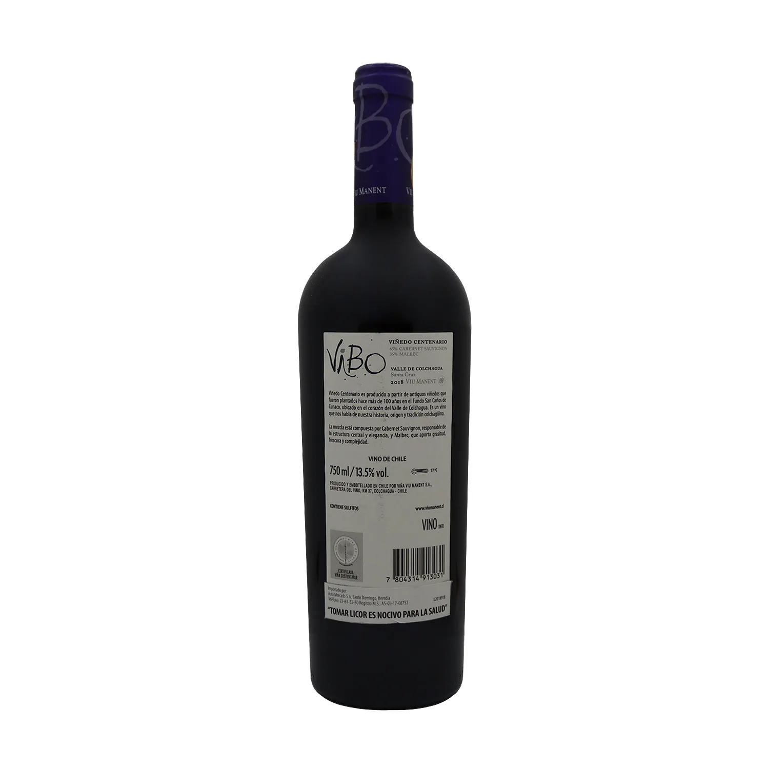 Vino Tinto Chile Cabernet Vibo Viu Manent