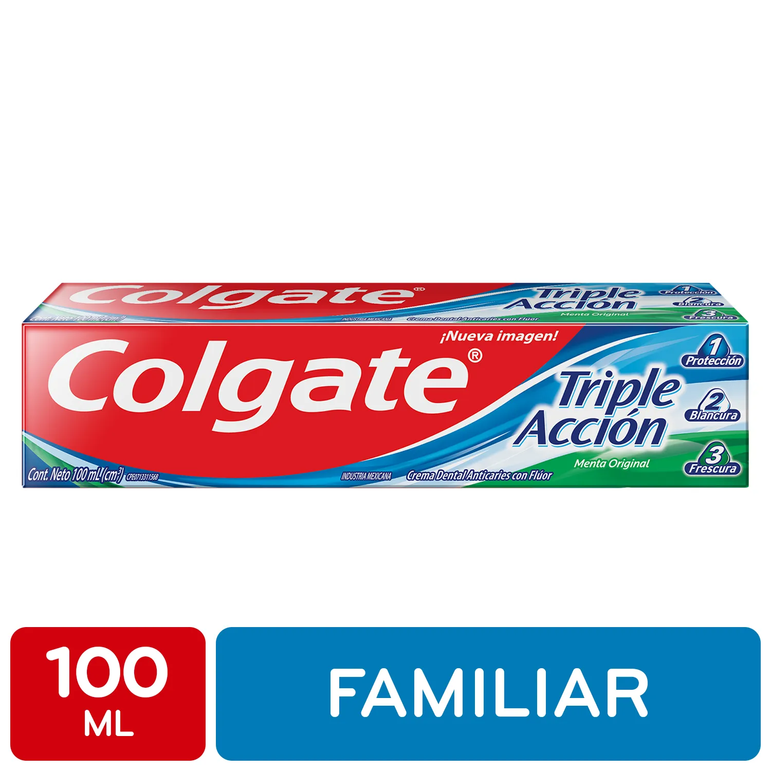 Crema Dental Cuidado Basico Triple Accion Colgate Caja 100 Ml