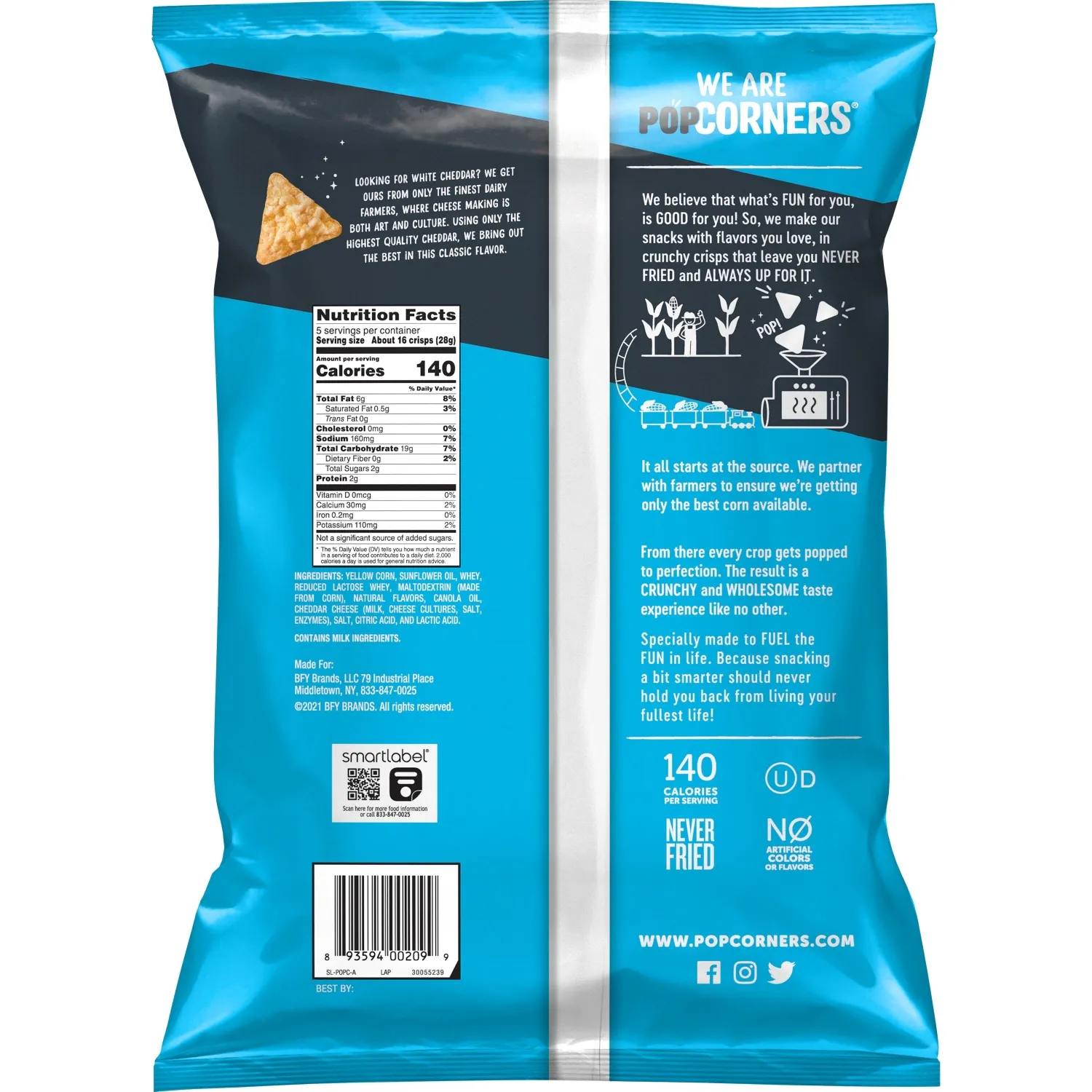 Tortilla Maiz Ques Blanco Popcorners