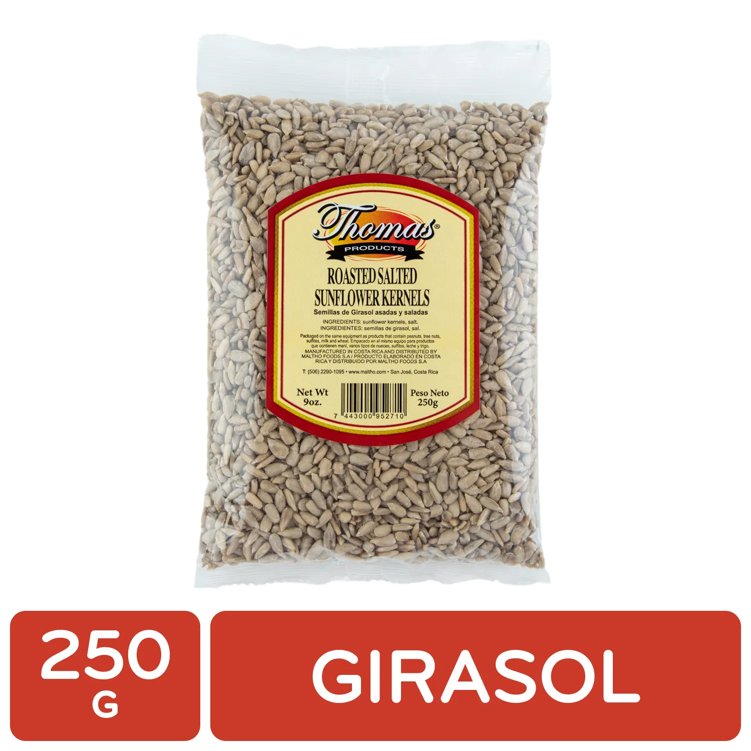 Semillas Girasol Asadas Thomas Products Paquete 250 G