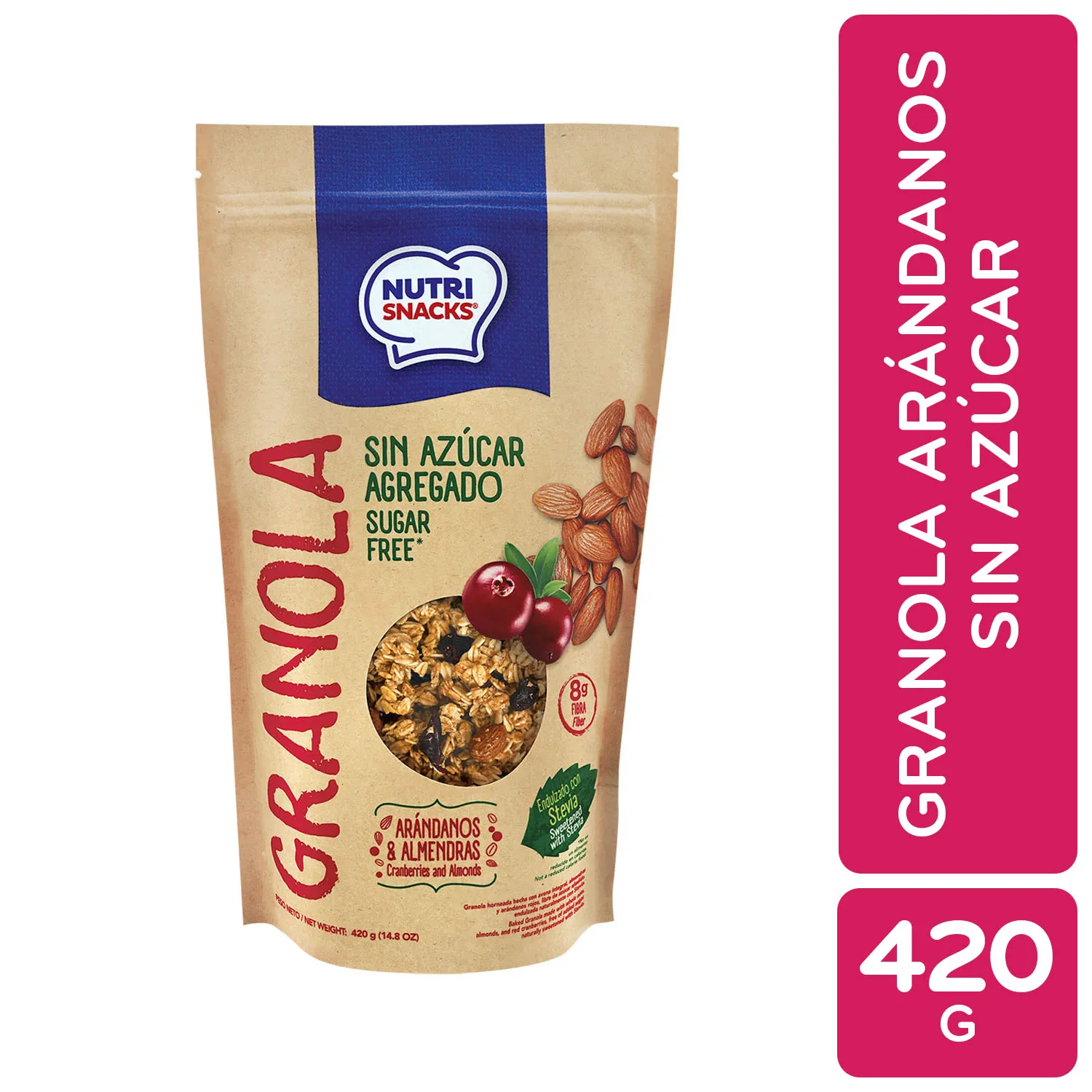 Granola Sin Azucar Nutrisnacks Paquete 420 G