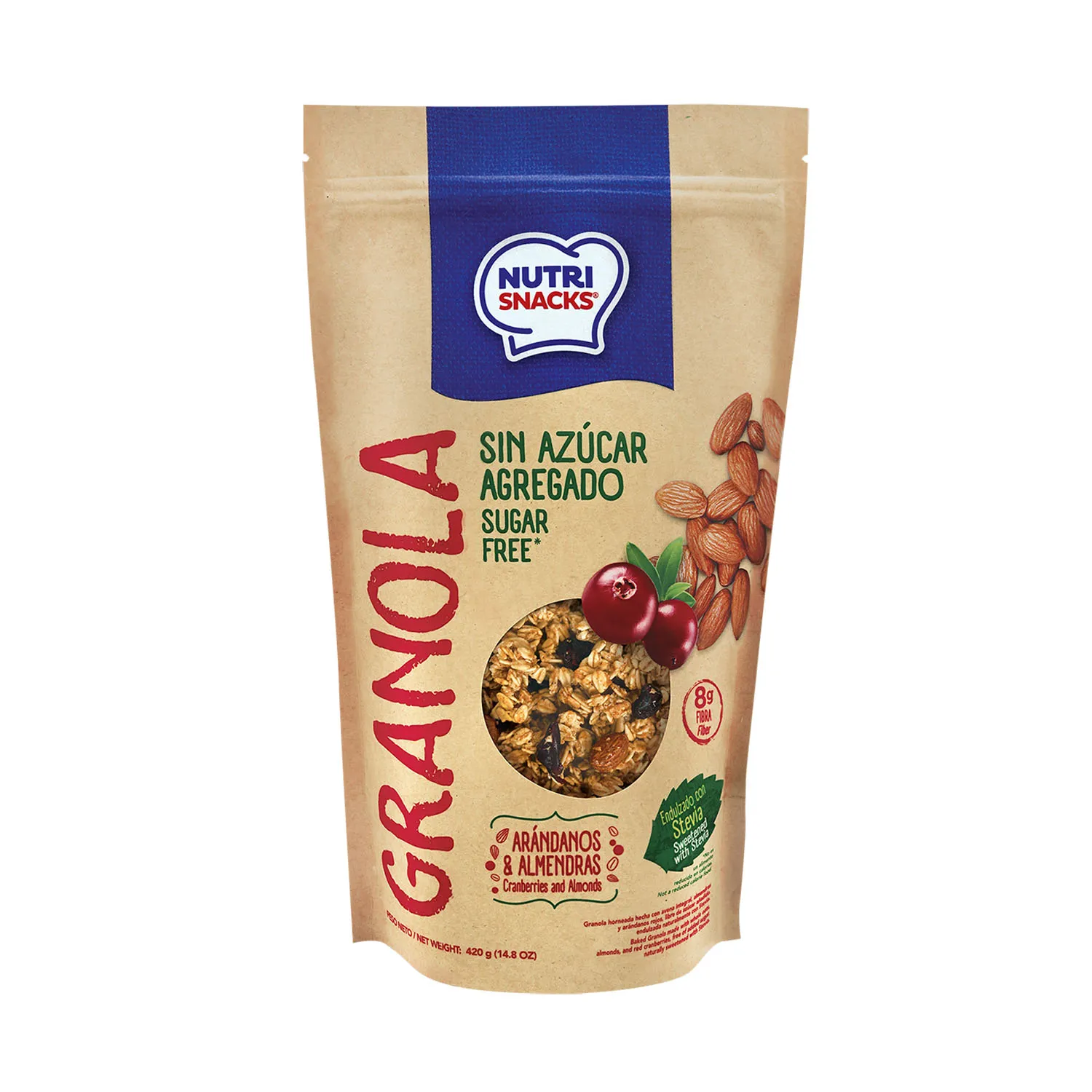 Granola Sin Azucar Nutrisnacks Paquete 420 G