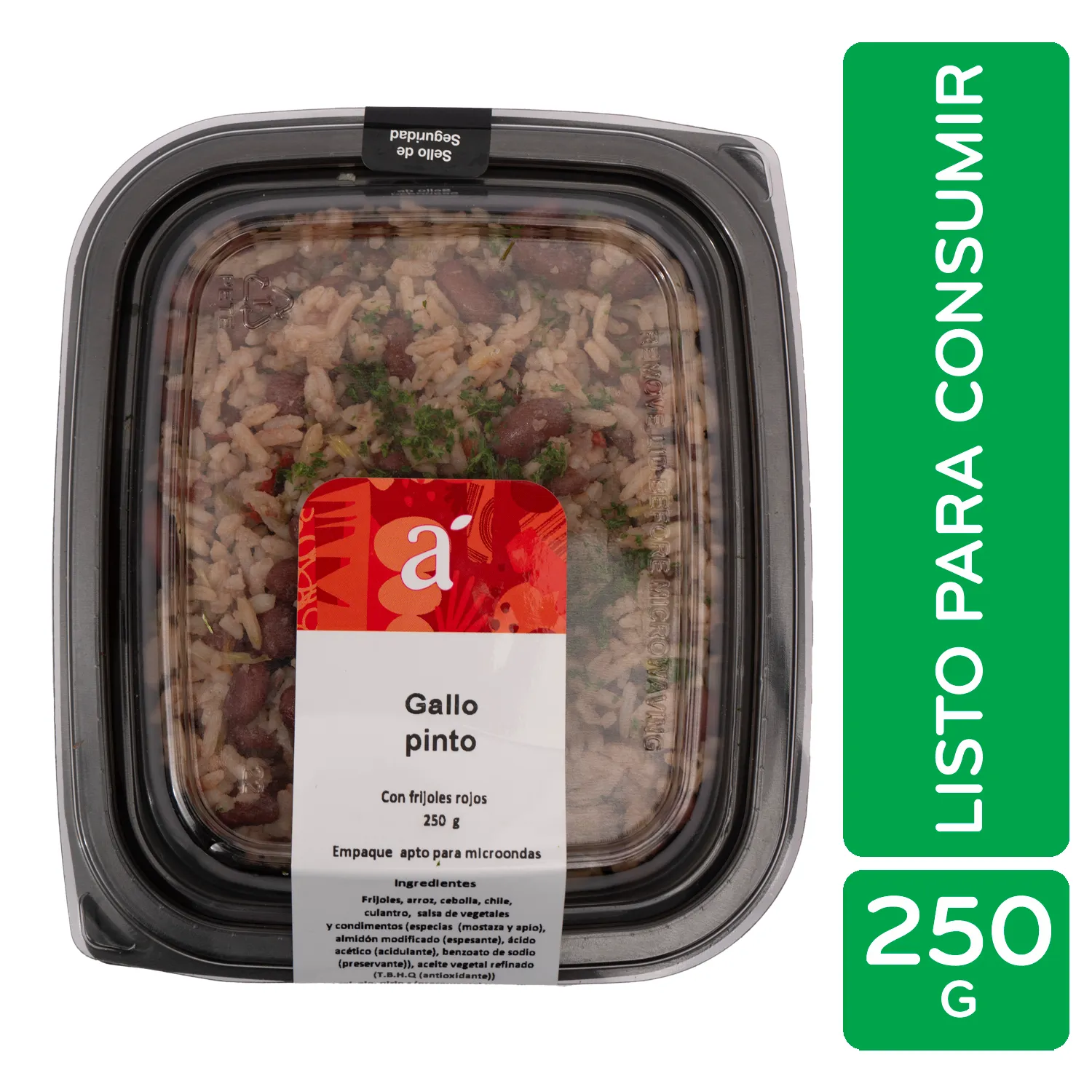 Gallo Pinto Frijol Rojo Auto Mercado Unidad 250 G 50  G Auto Mercado