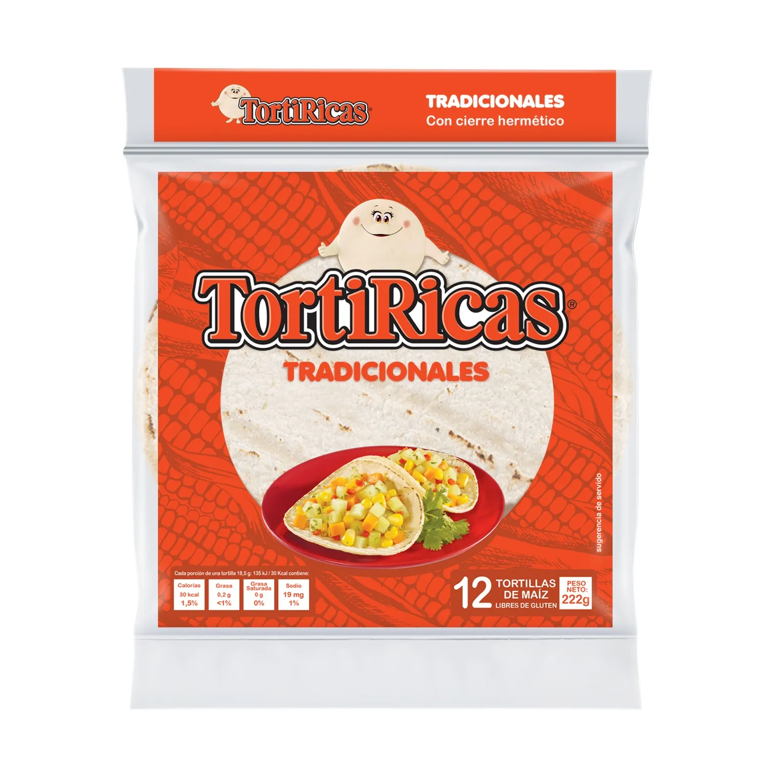 Tortillas Maiz Torti Rica Paquete 222 G