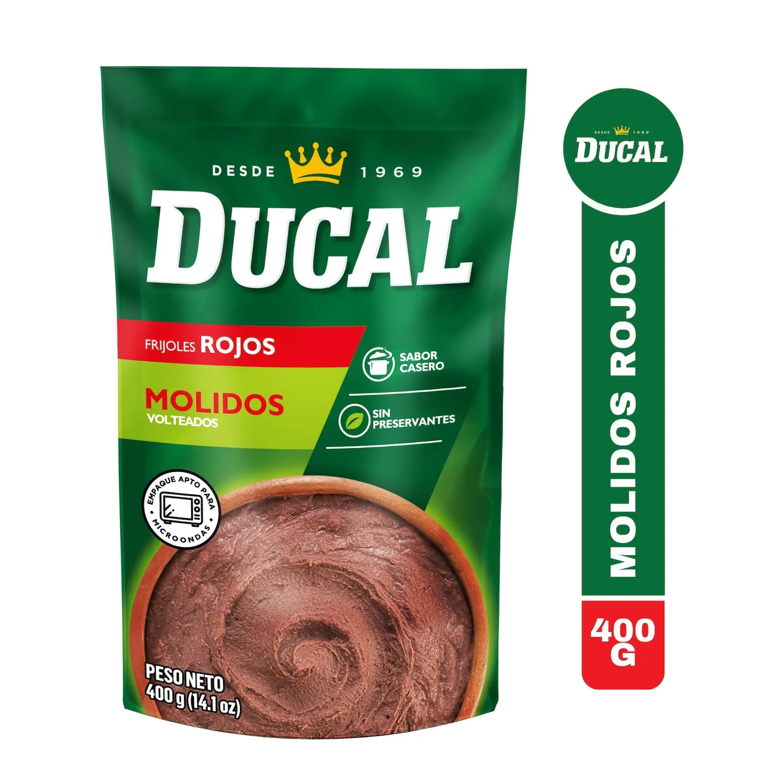 Frijol Molido Rojo Sin Picante Ducal Paquete 400 G