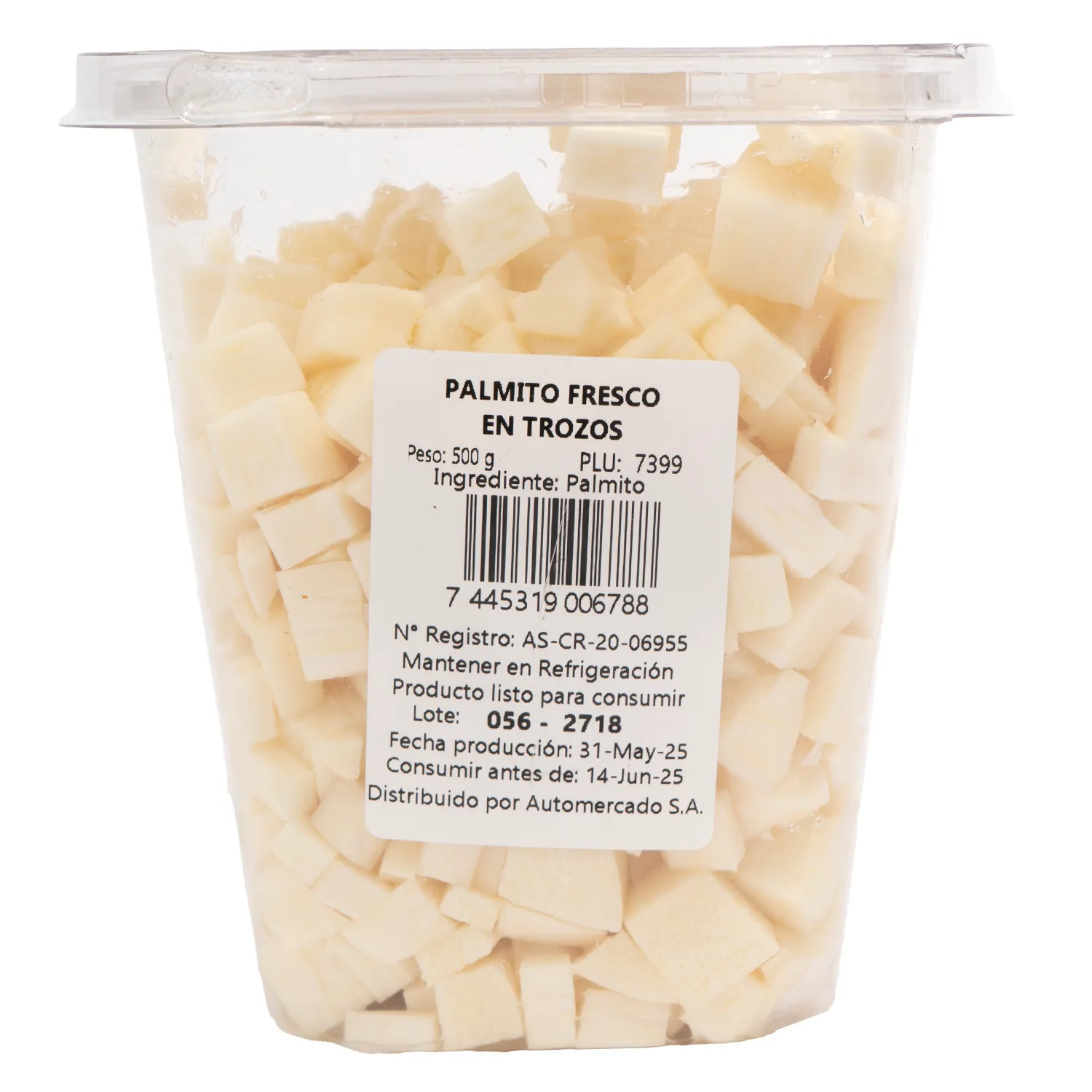 Palmito En Trozos Auto Mercado Paquete 500 G