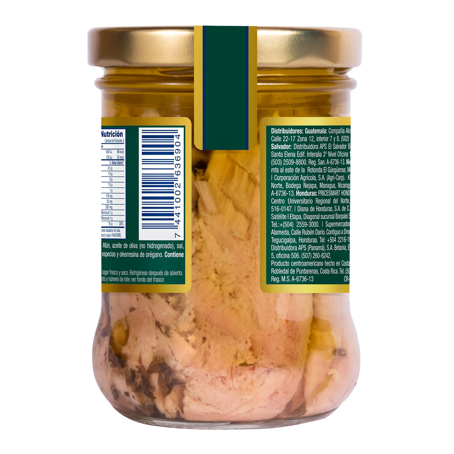 Atun Filete Aceite Oliva Oregano Tonnino Frasco 190 G