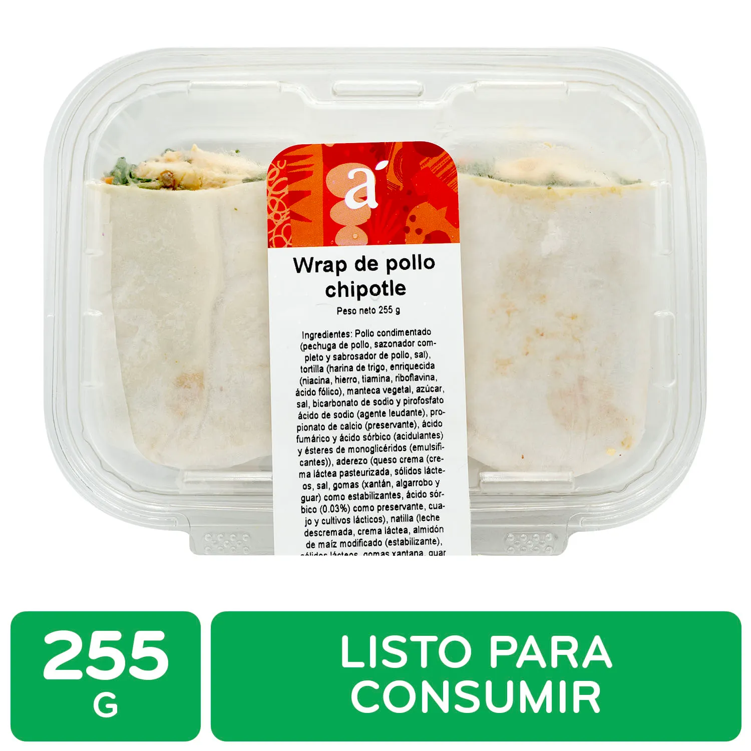 Wrap De Pollo Chipotle Auto Mercado Unidad 255 G