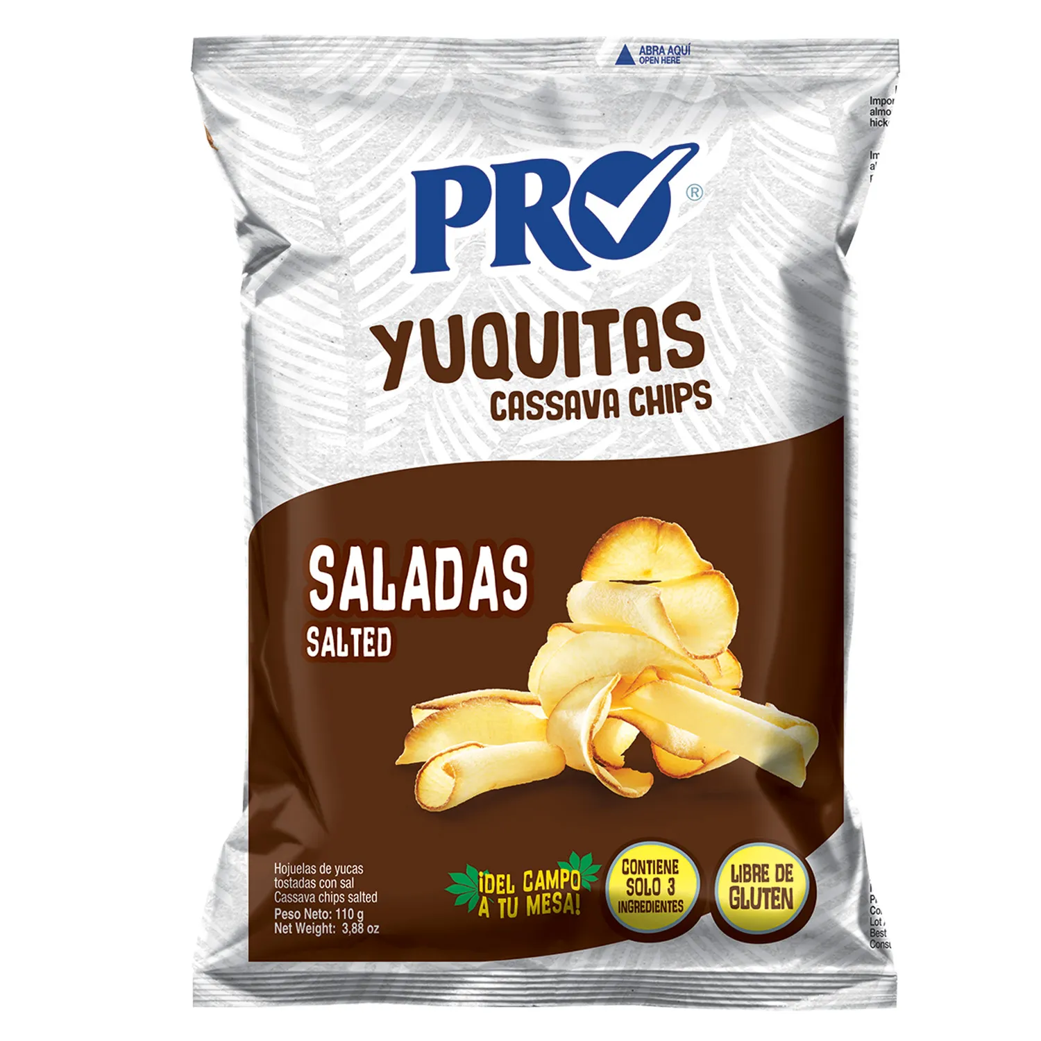 Yuca Tostada Salada Pro Paquete 110 G