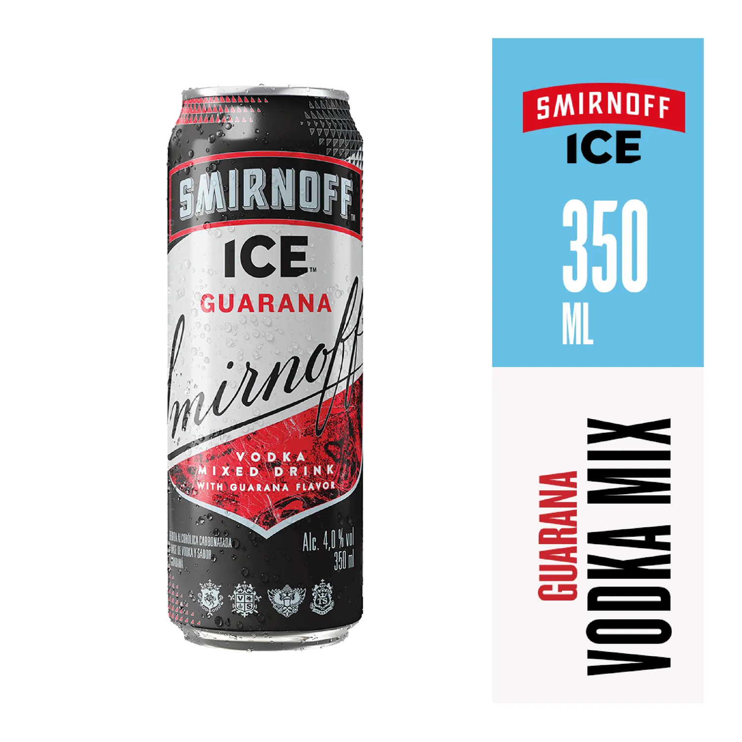 Rtd Vodka Guarana Smirnoff Lata 350 Ml