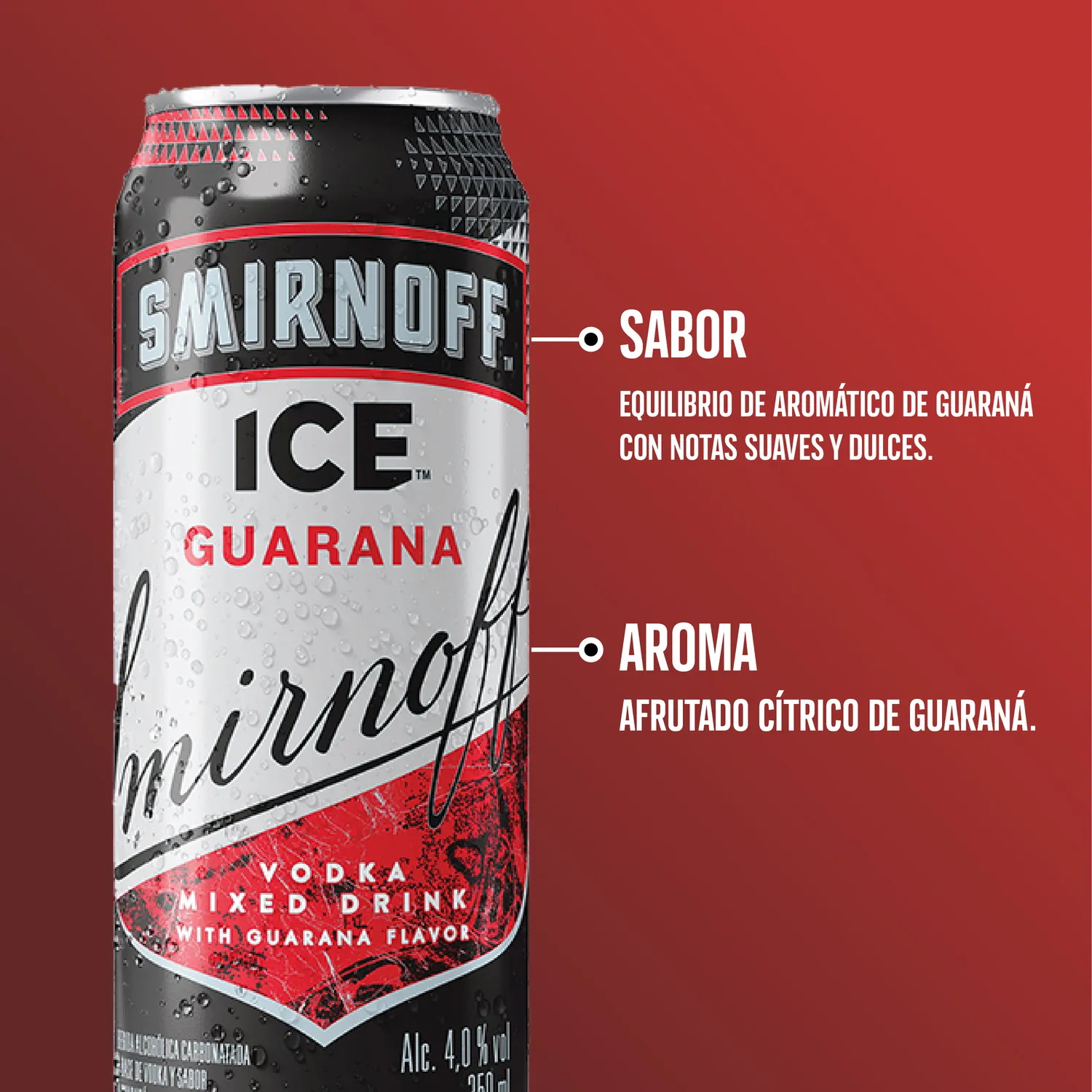 Rtd Vodka Guarana Smirnoff Lata 350 Ml