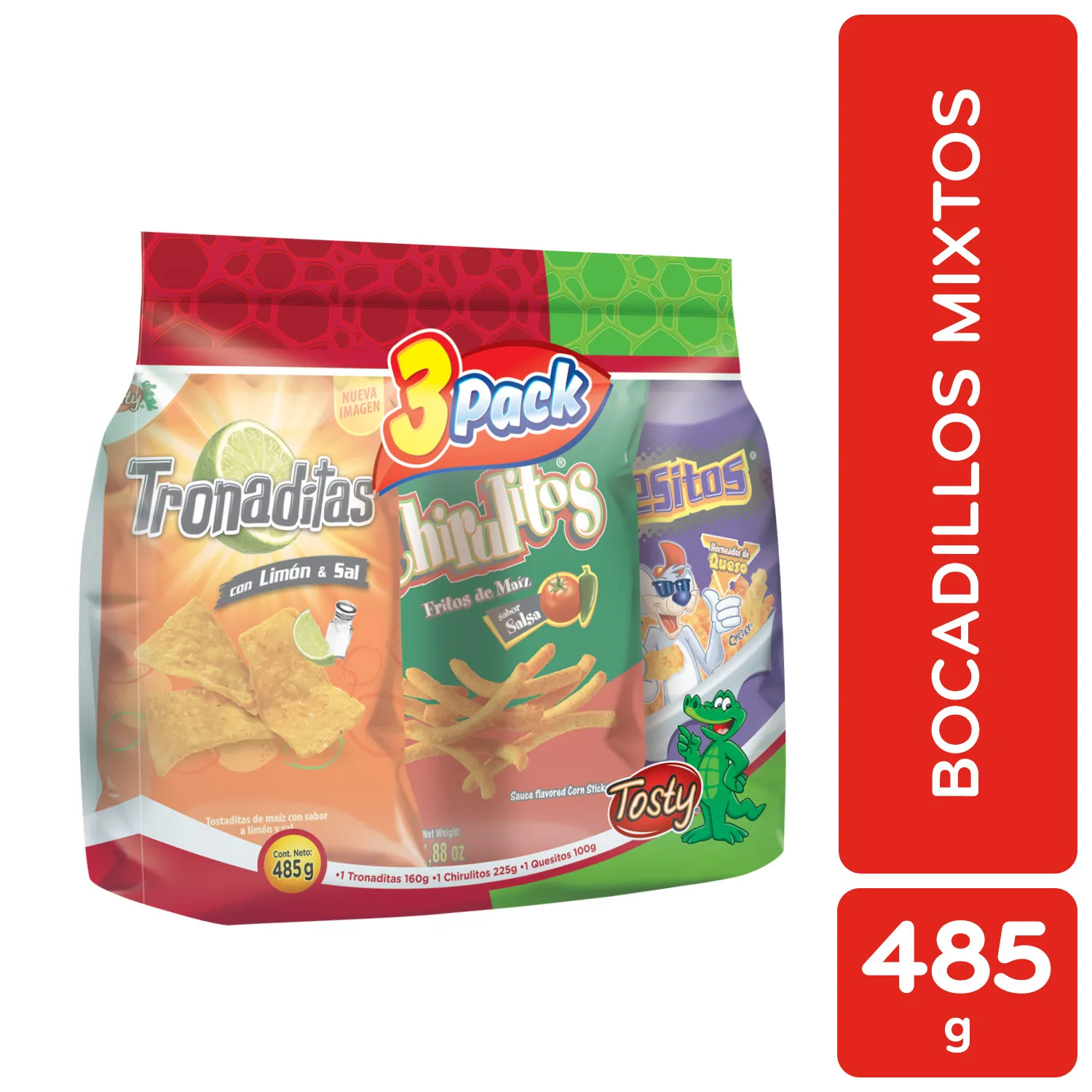 Bocadillo Mix Pack Tosty Paquete 485 G