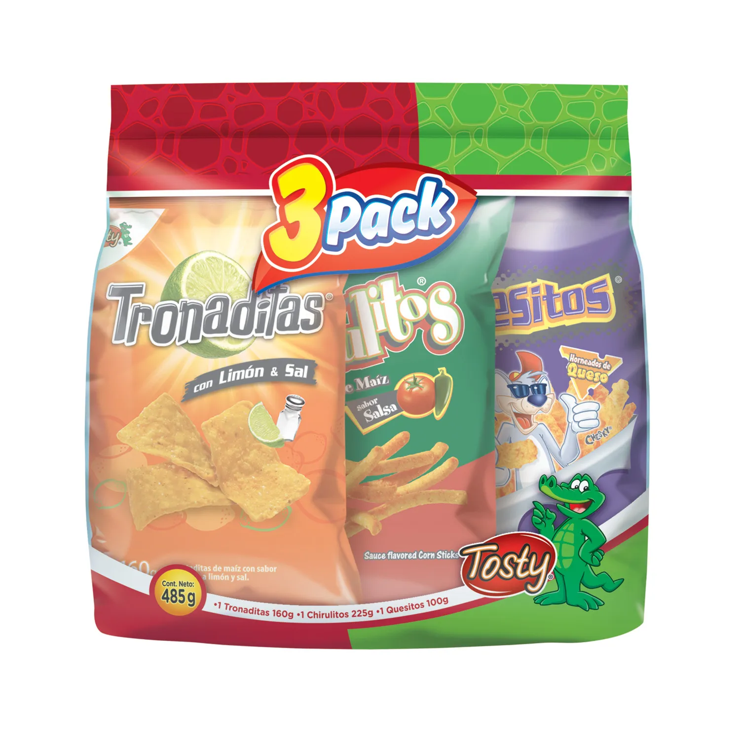 Bocadillo Mix Pack Tosty Paquete 485 G