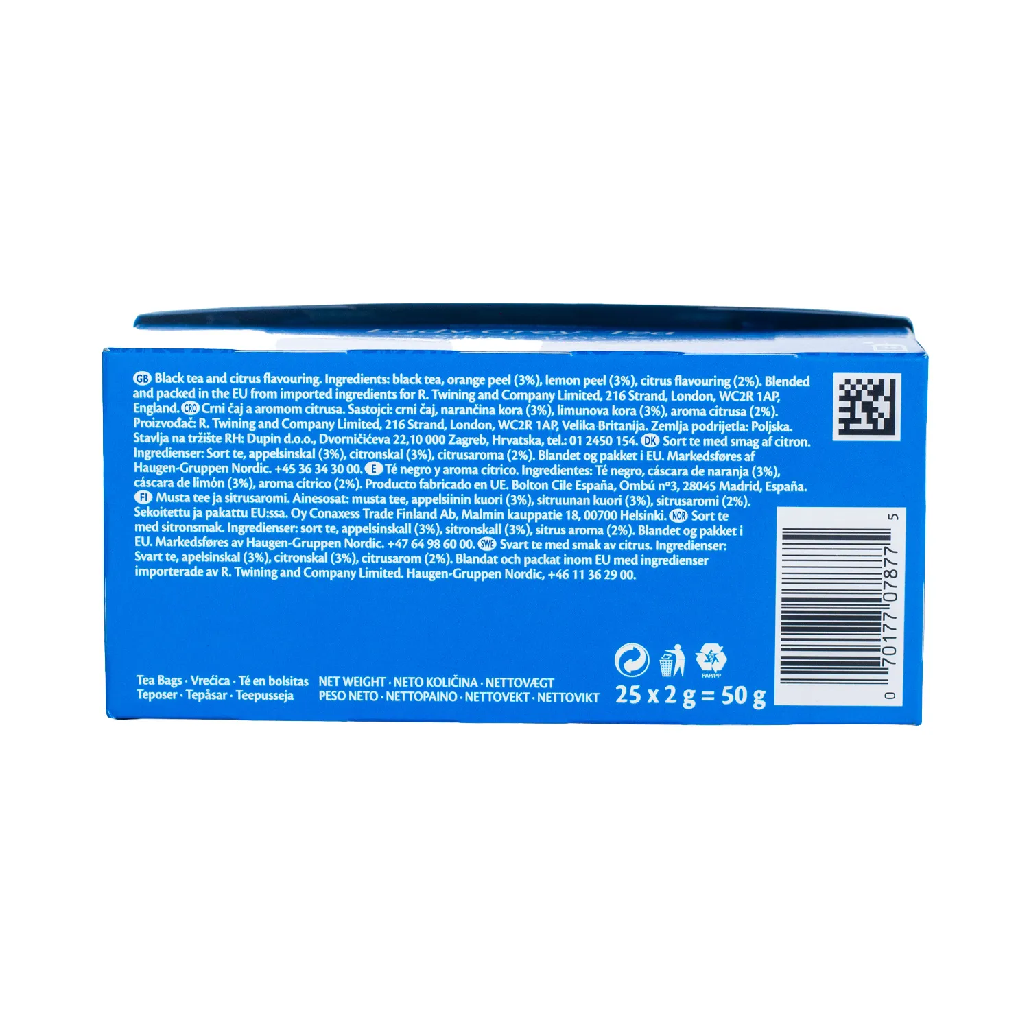 Te Negro Lady Grey Twining Caja 50 G