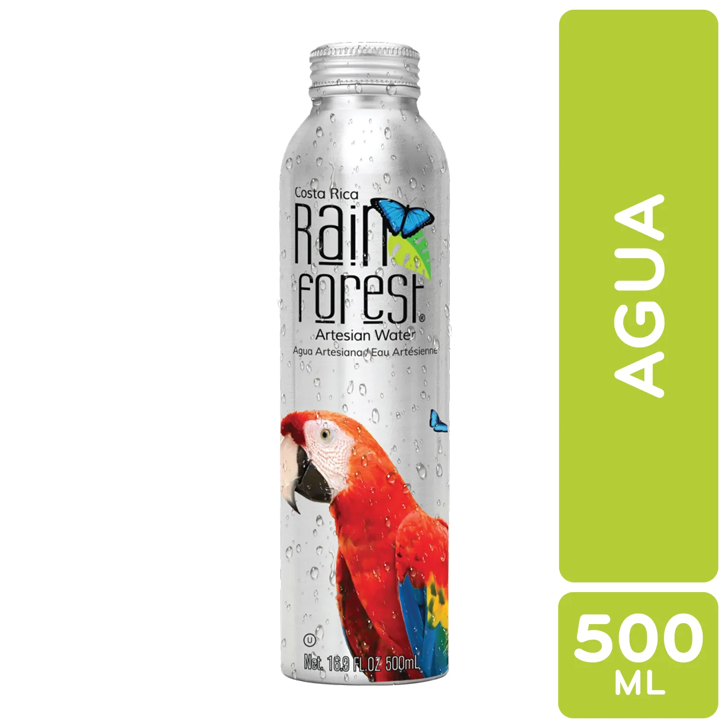 Agua Natural Artesania Aluminio Rain Forest Botella 500 Ml