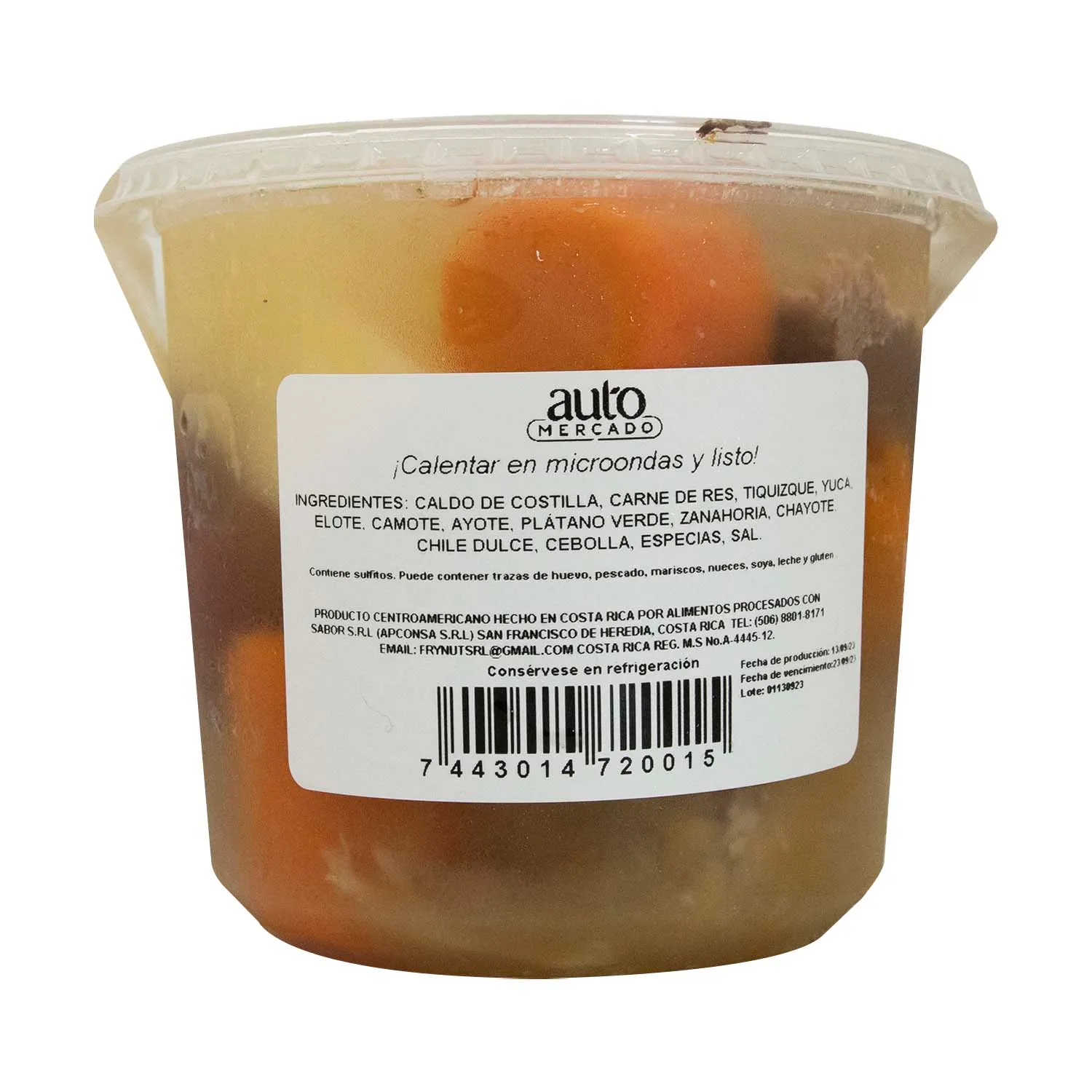 Sopa Olla De Carne Auto Mercado Unidad 750 G