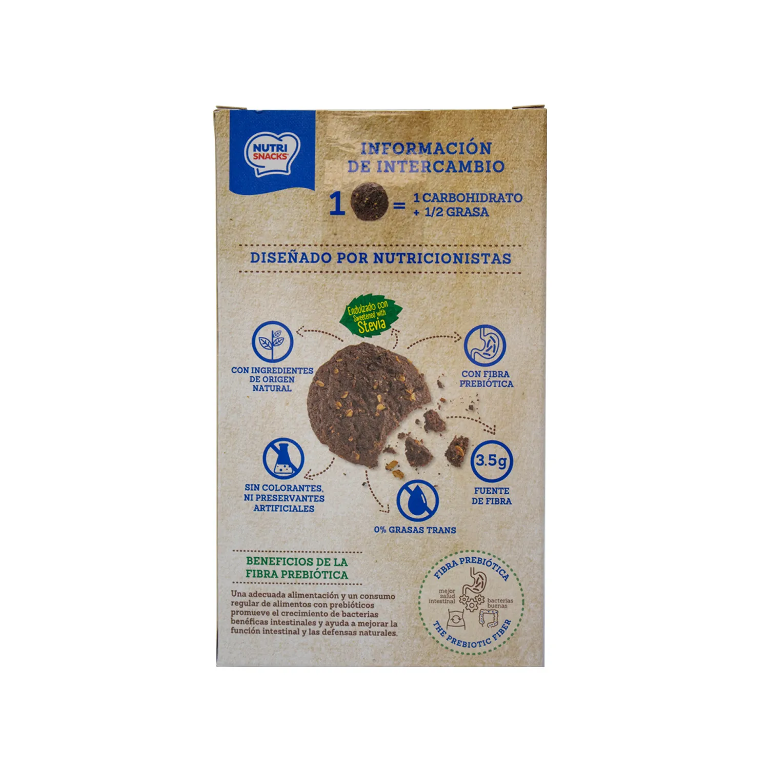 Galleta Dulce Avena Cacao Nutrisnacks Caja 144 G
