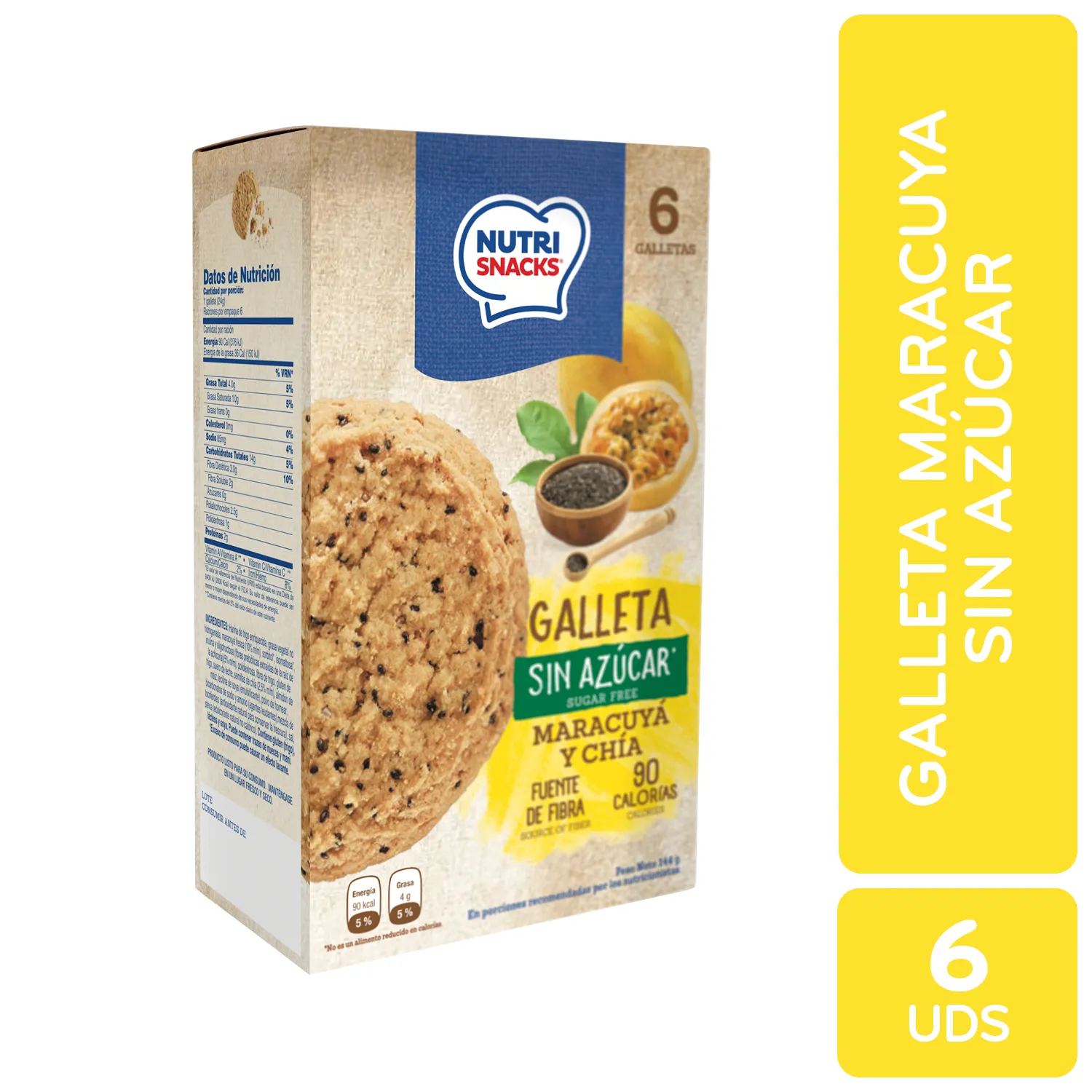 Galleta Dulce Maracuya Nutrisnacks Caja 144 G