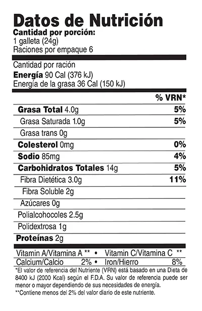 Galleta Dulce Maracuya Nutrisnacks Caja 144 G