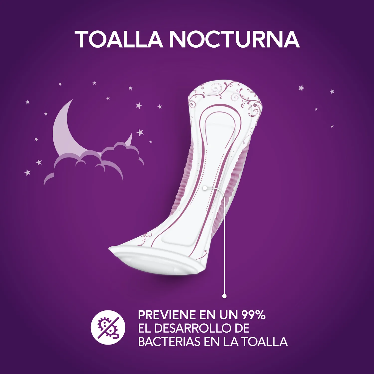 Toalla Femenina Regular Nocturno Plenitud Paquete 8 Unid