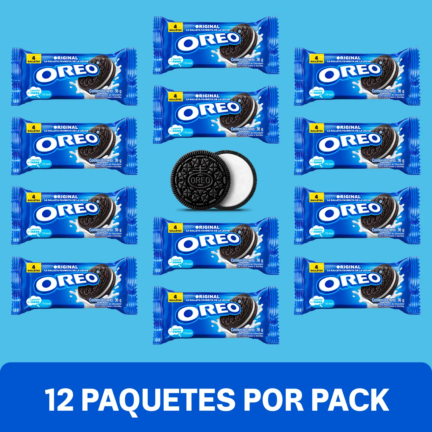 Galletas Oreo Sabor Original Pack 12x De 36g C/u