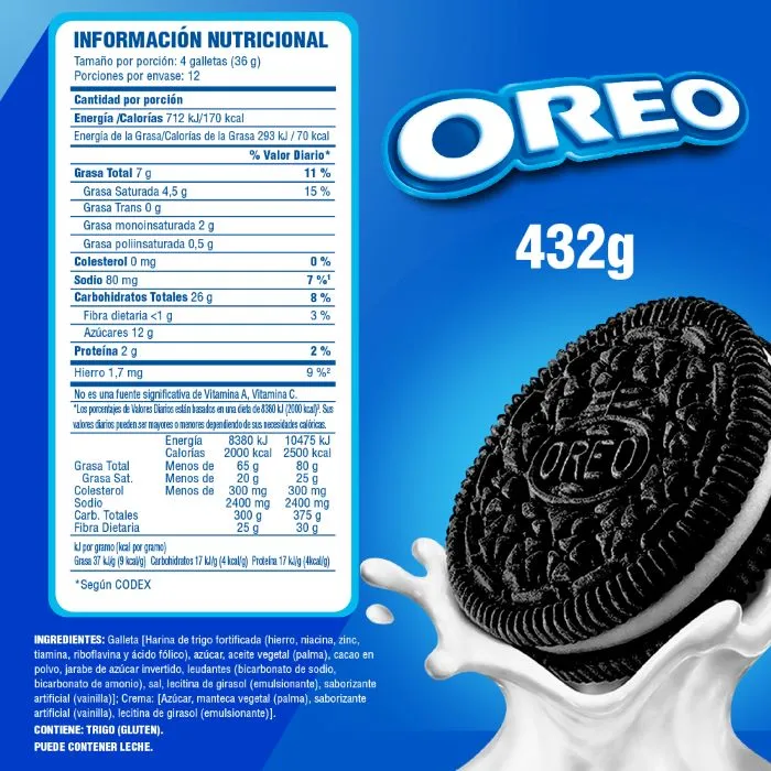 Galletas Oreo Sabor Original Pack 12x De 36g C/u
