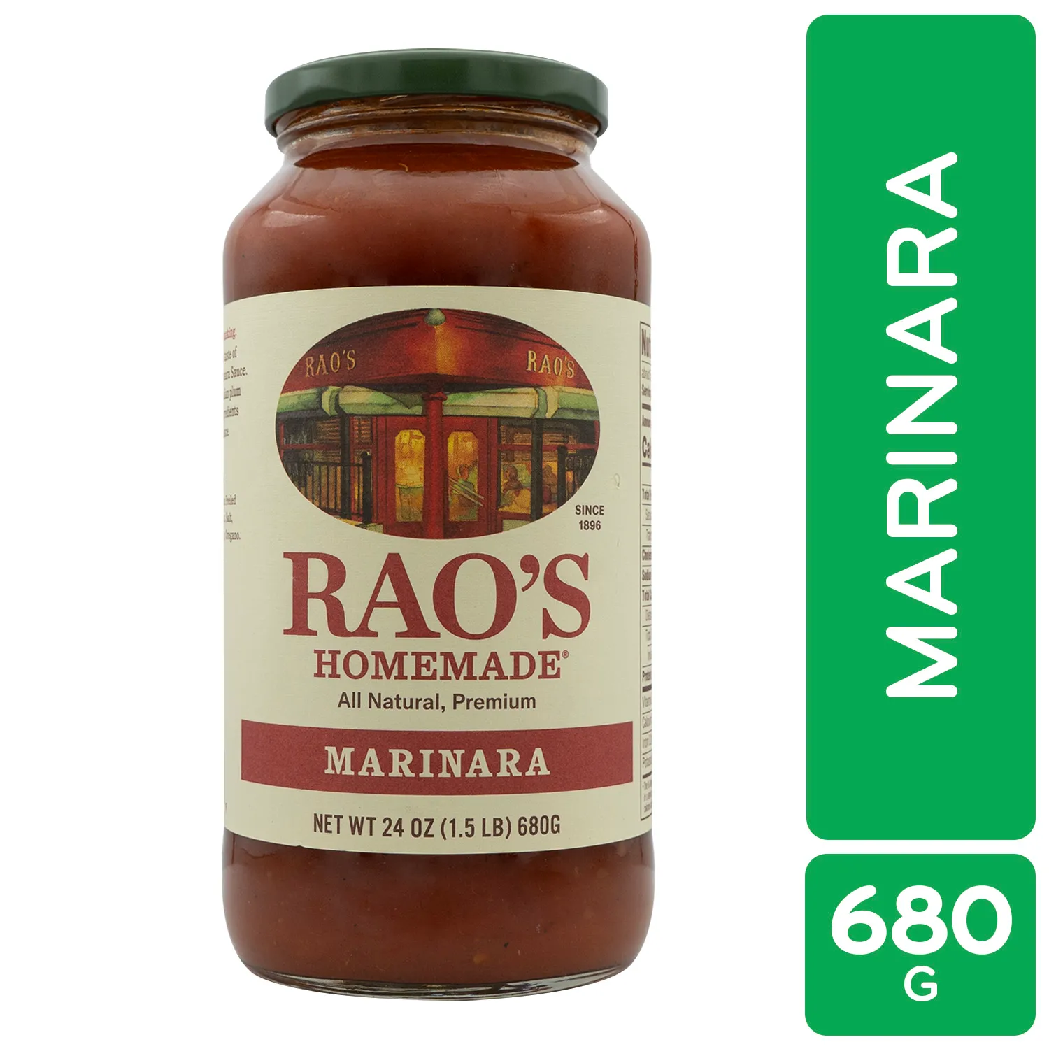 Salsa Tomate Preparada Marinara Rao's Frasco 680 G