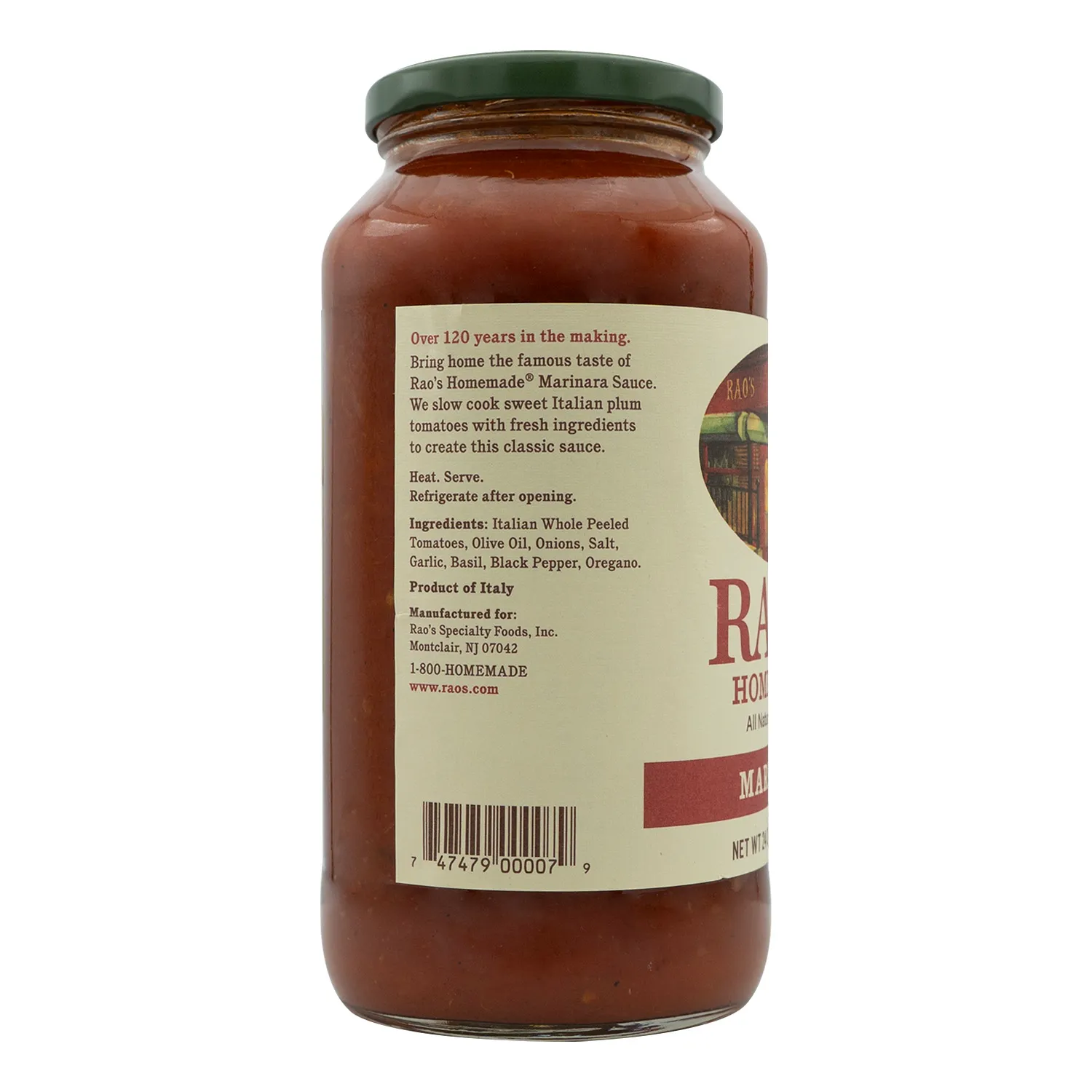 Salsa Tomate Preparada Marinara Rao's Frasco 680 G