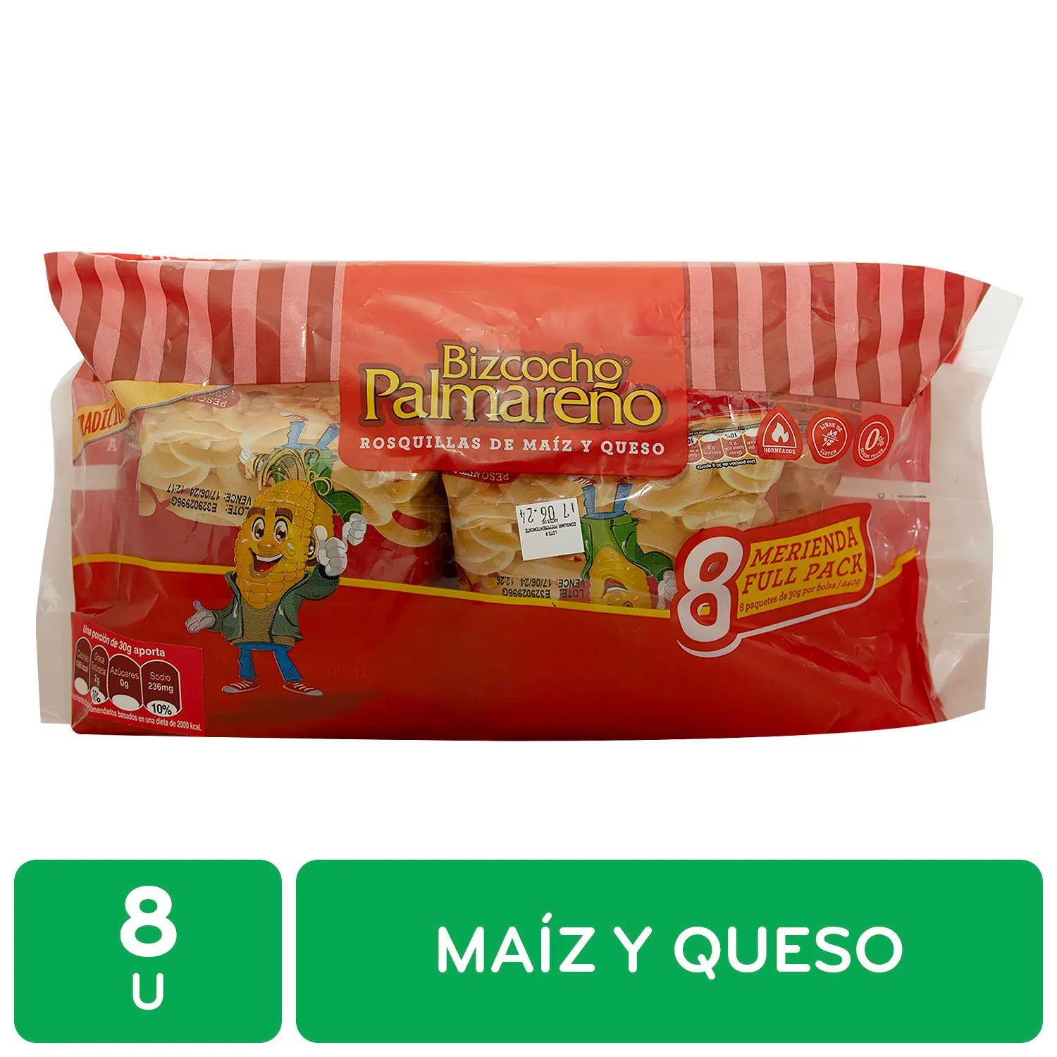 Bizcochos Maiz Queso Palmareño Paquete 208 G