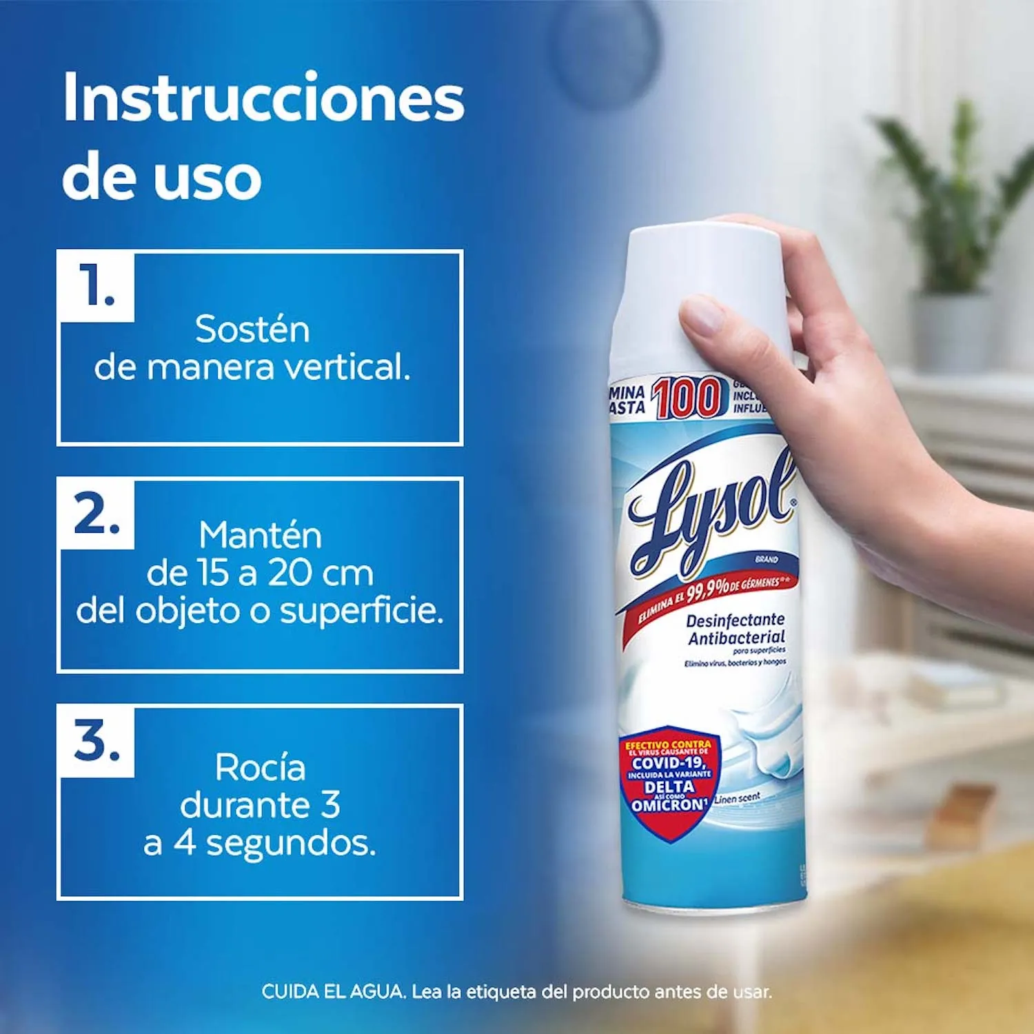 Desinfectante Aerosol Crisp Line Lysol Lata 538 G