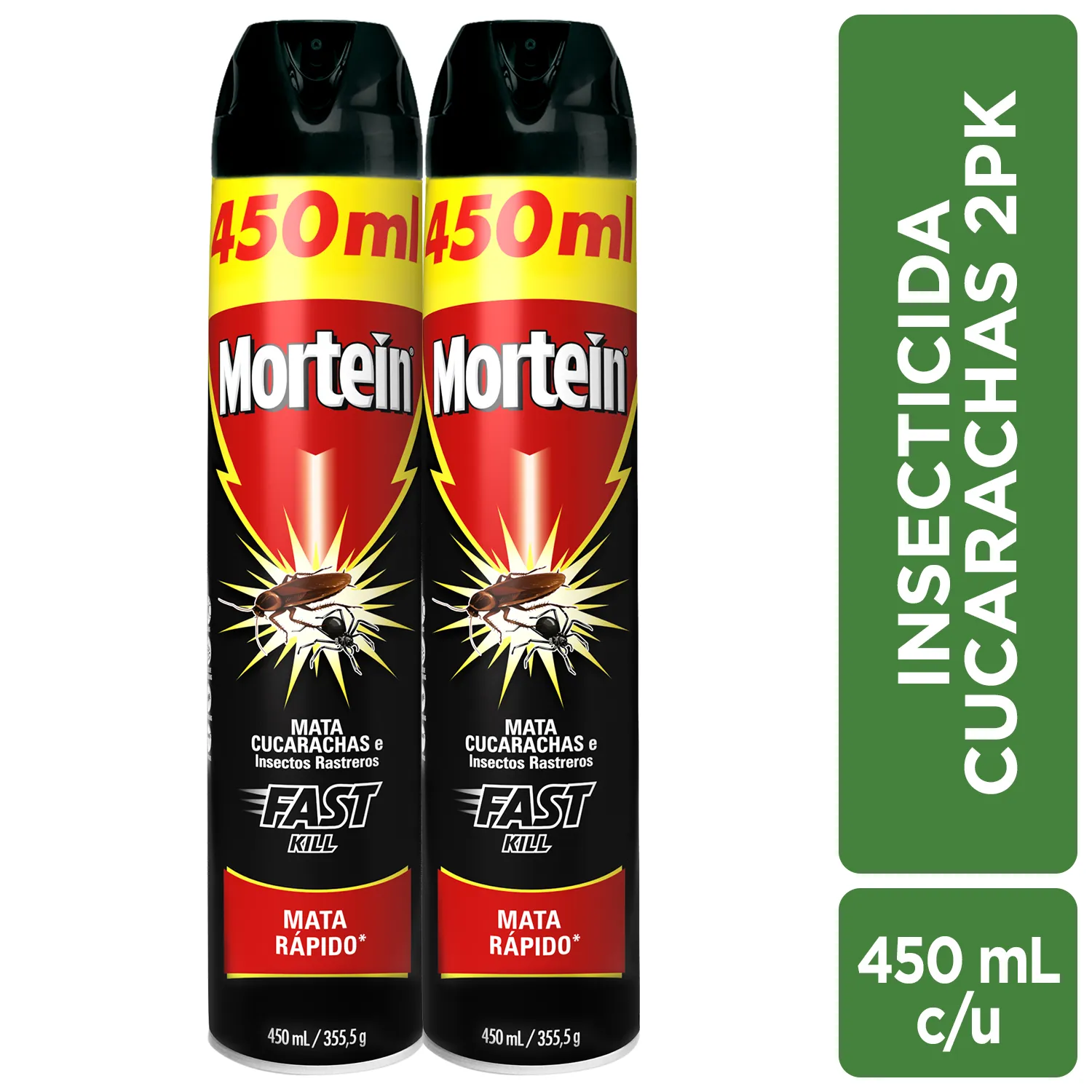 Insecticida Aerosol Rastreros Fast Kill 2u Mortein Oferta 900 Ml