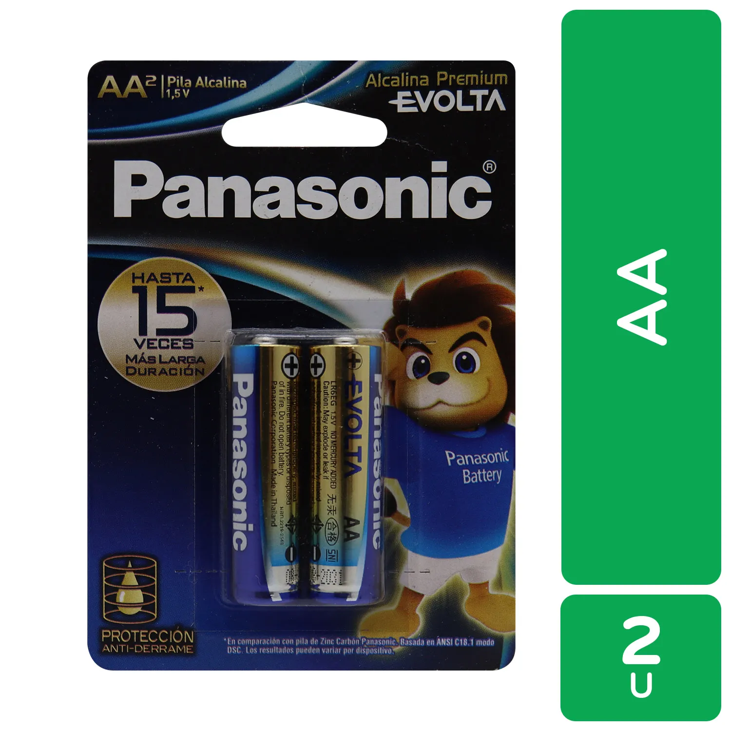 Bateria Alkalina Aa Evolta Panasonic Blister 6 Unidad