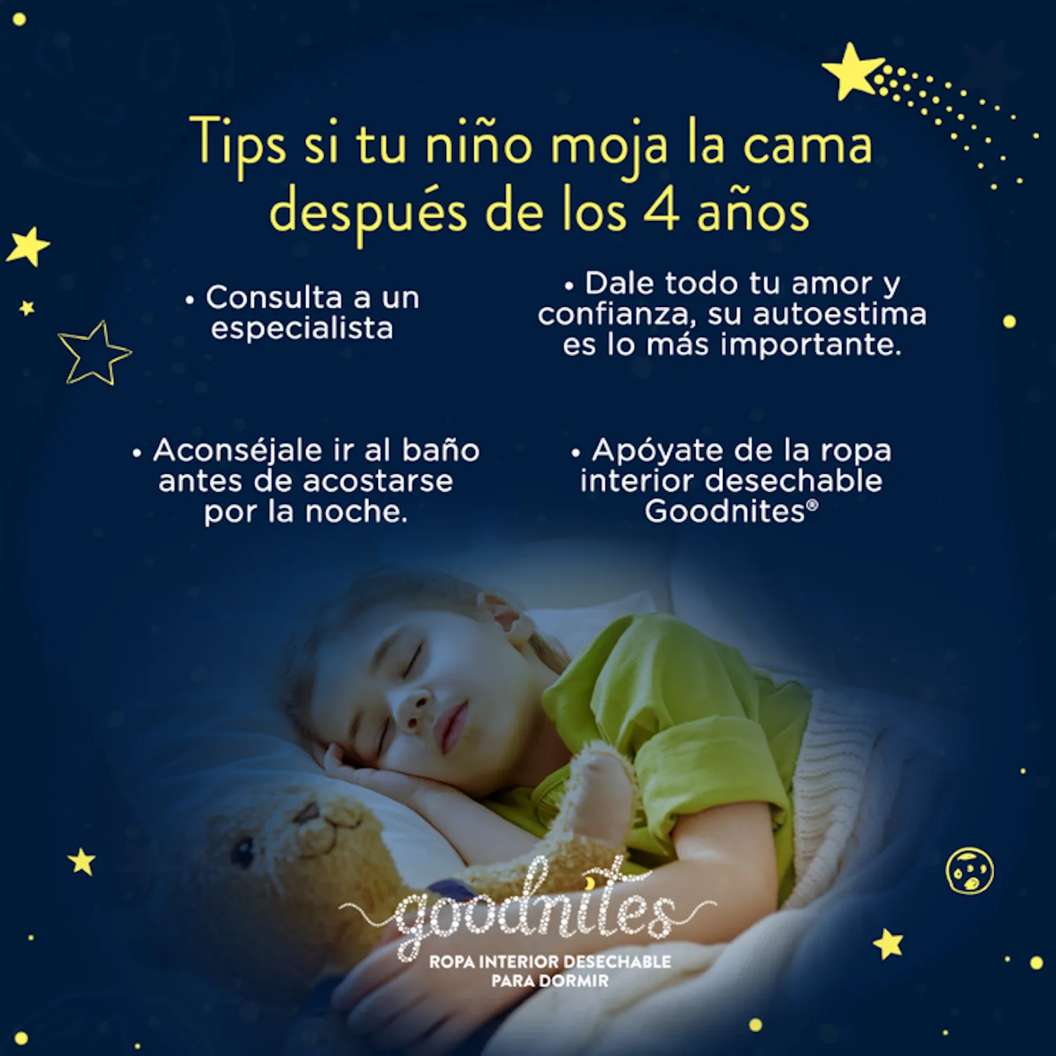 Ropa Interior Desechable Goodnites Unisex Talla M 14u