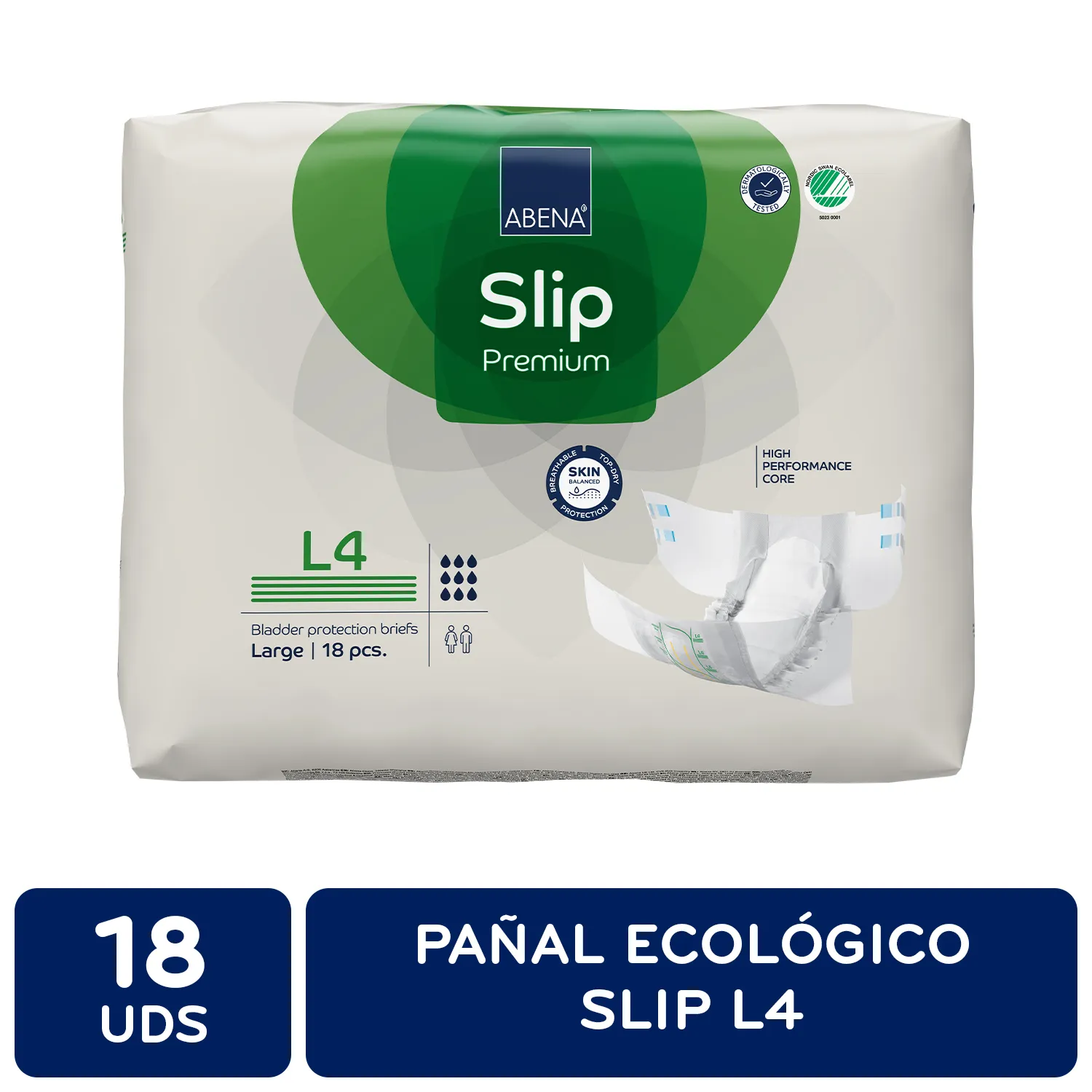 Pañal Grande Slip L4 Abena Paquete 18 Unid