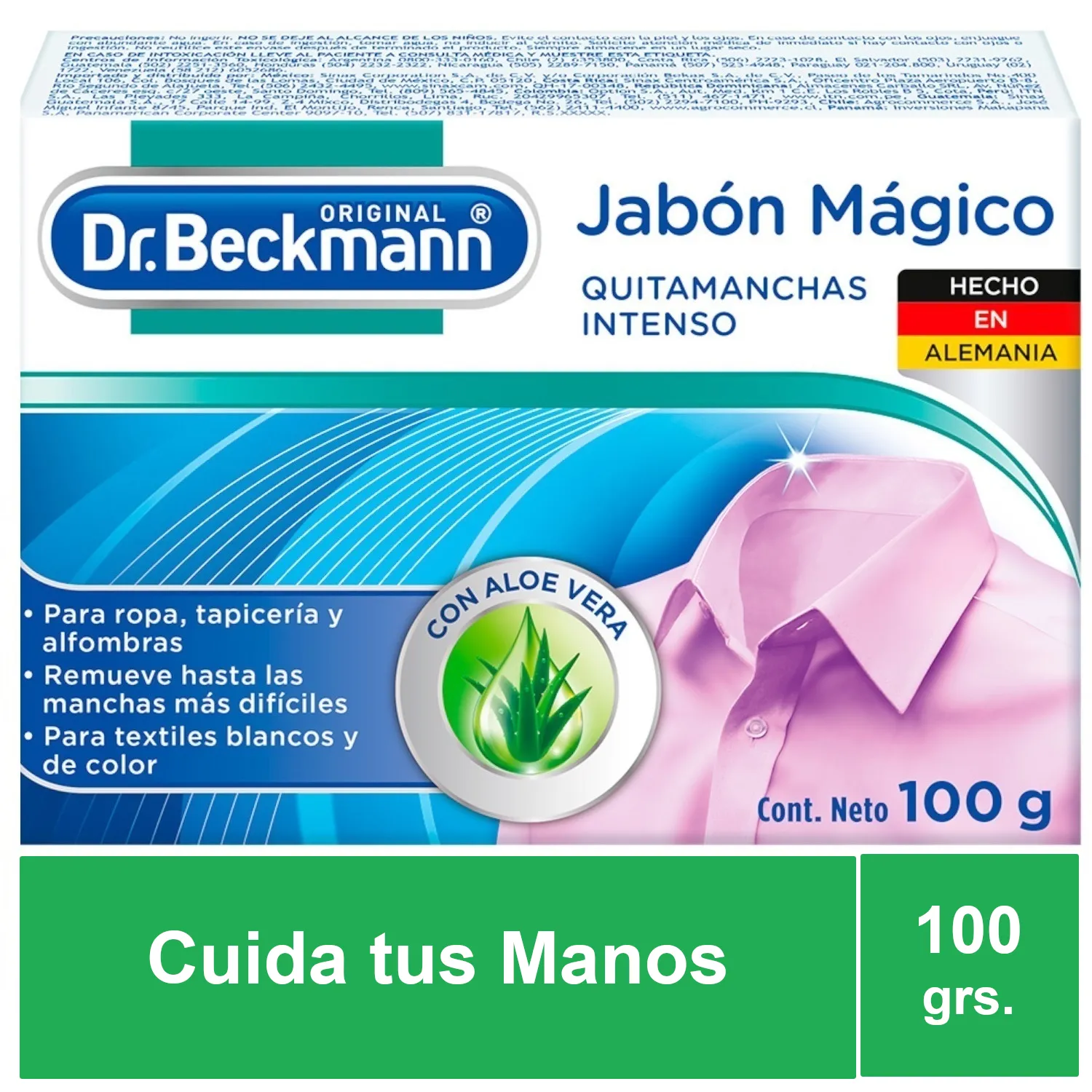 Jabon Barra Quitamanchas White Ropa Blanca Dr Beckmann Caja 100 G