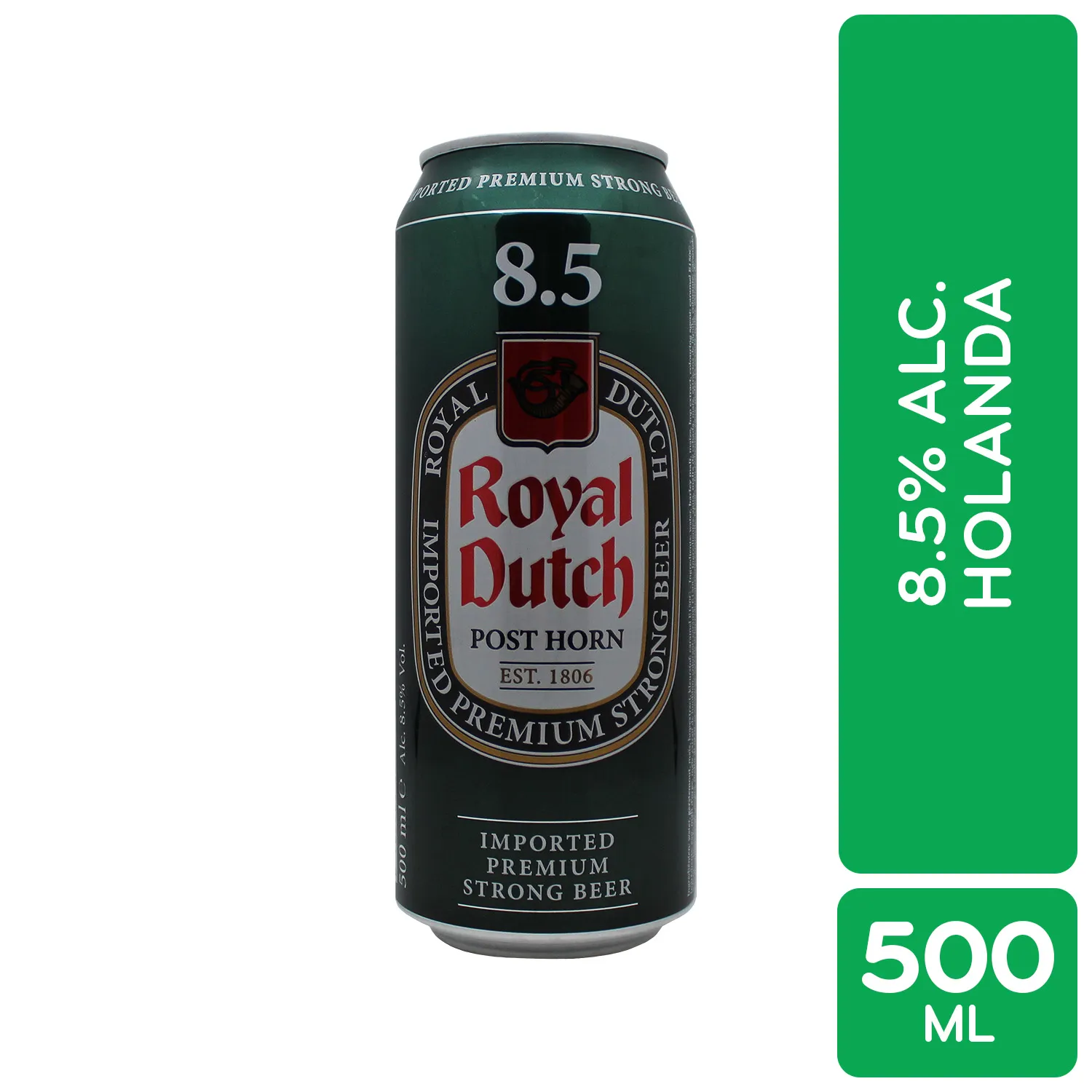 Cerveza Importada 8.5% Alcohol Holanda Royal Dutch Lata 500 Ml